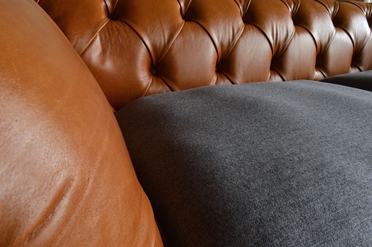 JVmoebel 3-Sitzer Chesterfield in Leder, Garnitur Couch Sitz Design Europe Luxus Polster Made Sofa