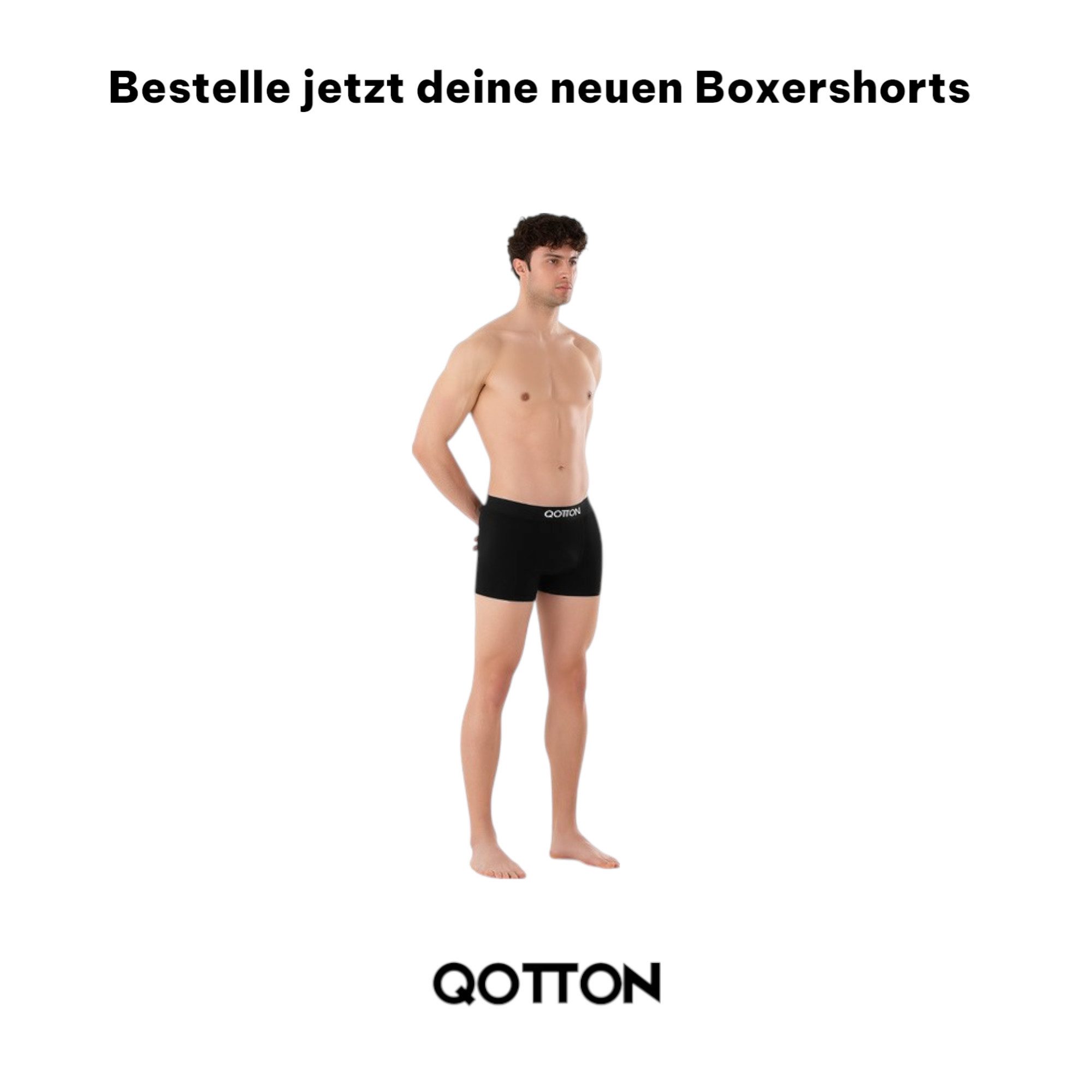Qotton Boxershorts 6er-Pack Boxershort Unterwäsche ohne kratzenden Zettel
