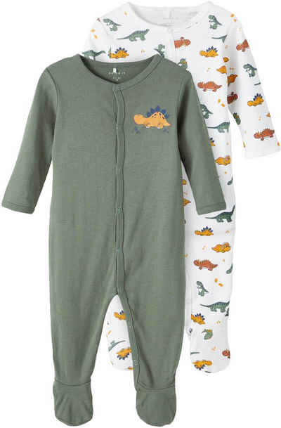Name It Schlafoverall »NBMNIGHTSUIT 2P W/F LAUREL DINO« (Packung, 2-tlg)