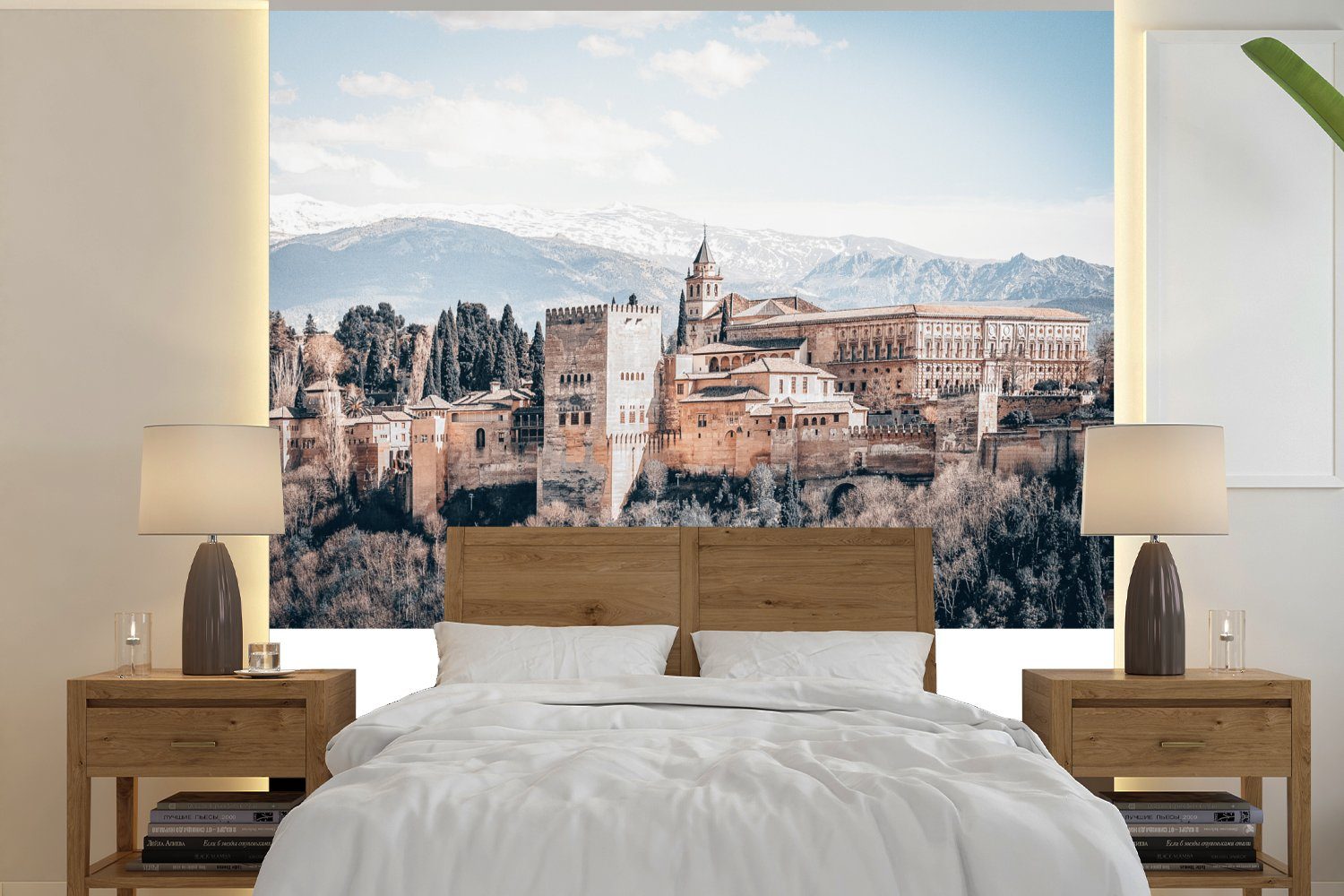 Bauwerke Fototapete bedruckt, Schlafzimmer, Wandtapete (5 Tapete Wohnzimmer Berge, Spanien - für St), Matt, - Vinyl oder MuchoWow