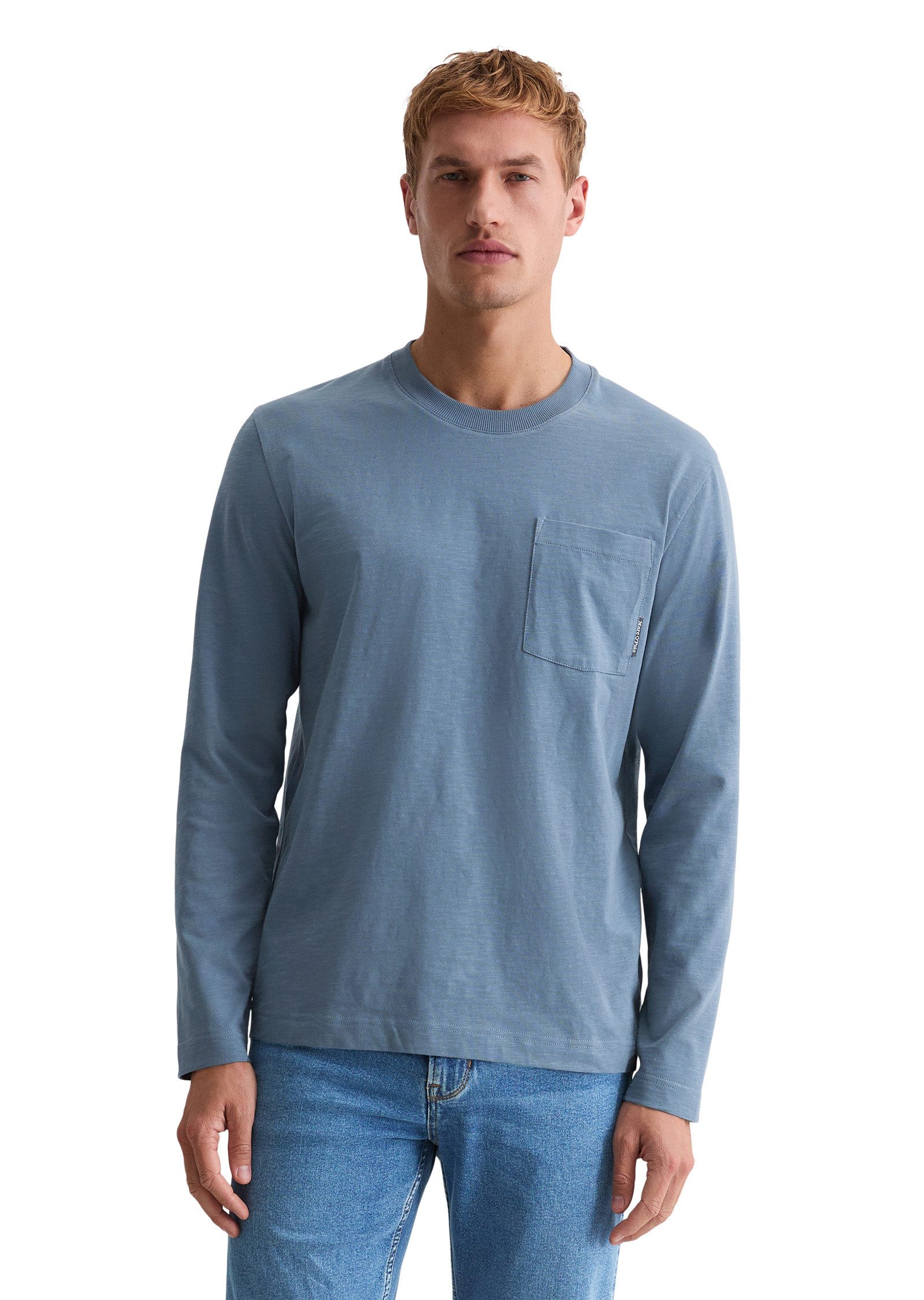 Marc O'Polo Langarmshirt in Heavy-Slub-Jersey-Qualität günstig online kaufen