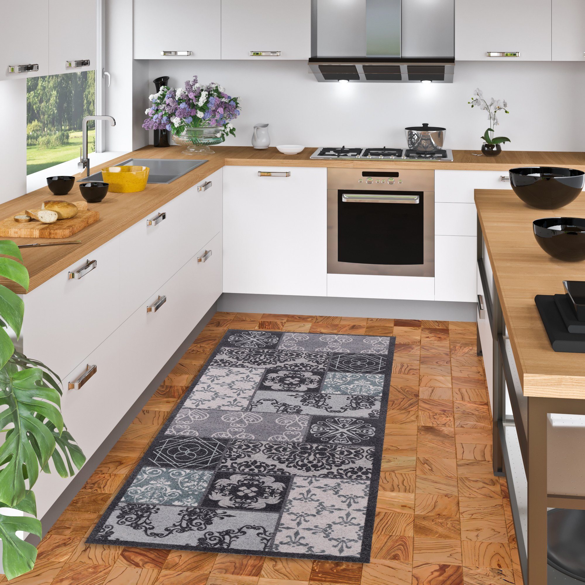Küchenläufer Küchenläufer Teppich Trendy Barock, mm 5 Höhe: Rechteckig, Pergamon