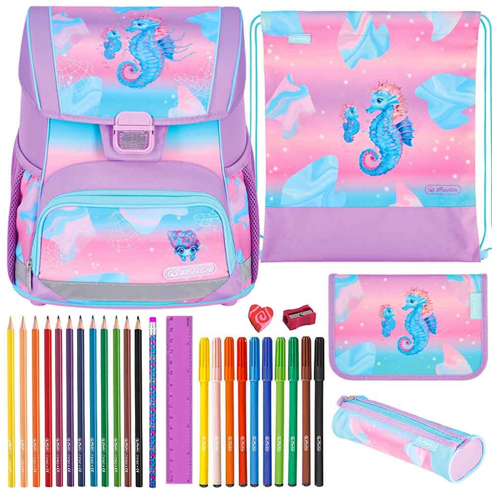 Herlitz Ранцы Set Loop Plus 10-teilig 2025 Mädchen Ocean Lights