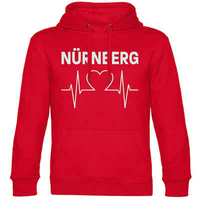 multifanshop Kapuzensweatshirt Nürnberg - Herzschlag - Pullover