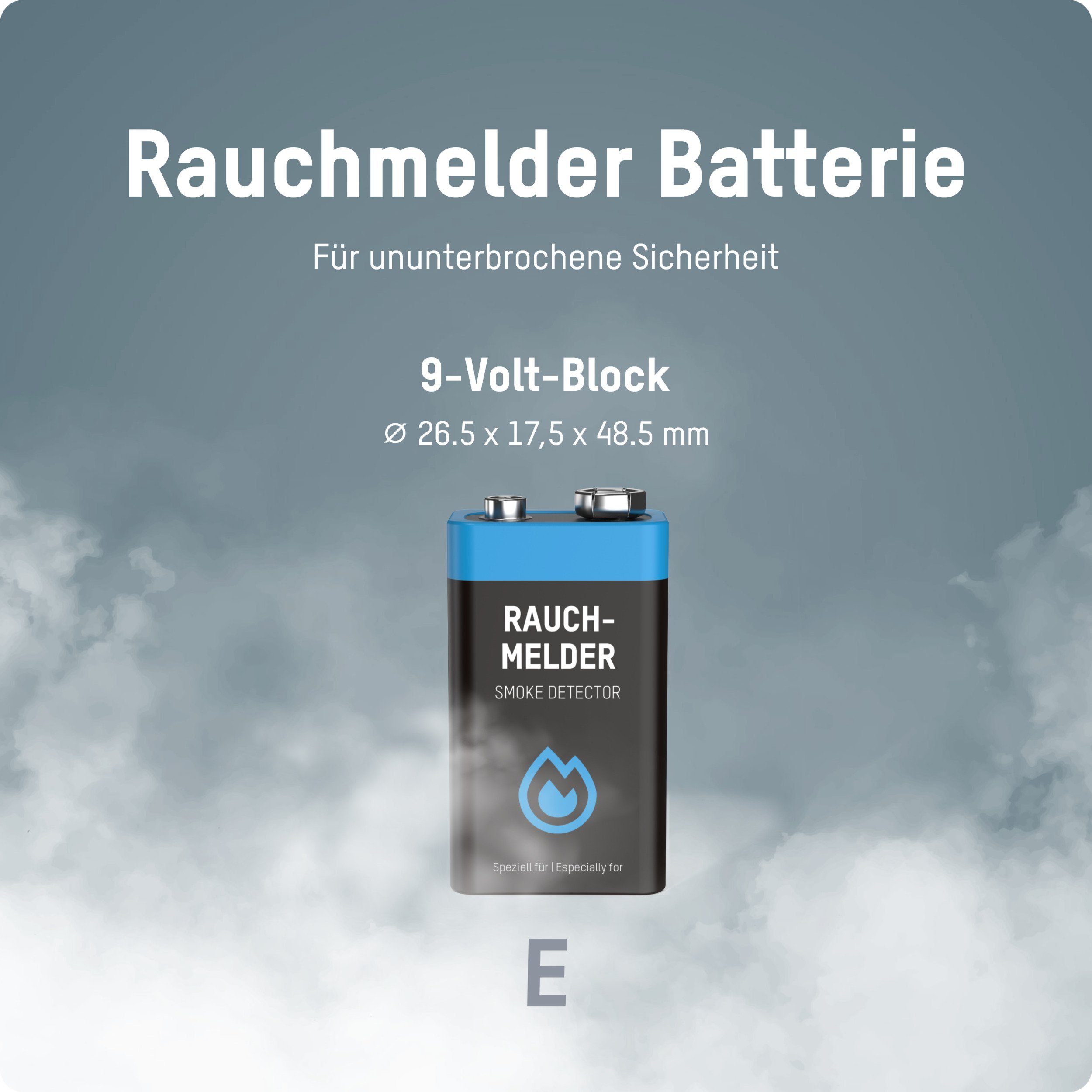 ANSMANN® 5 Lithium Batterie Block Premium Batterien 9V longlife - Rauchmelder Qualität
