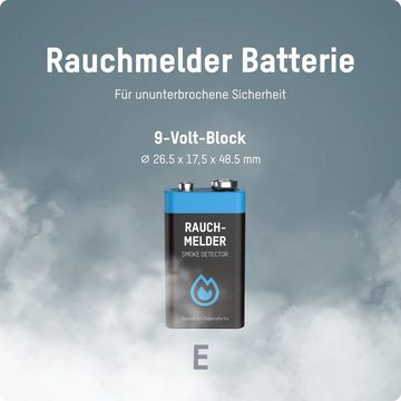 ANSMANN AG Rauchmelder Batterie 9V E-Block Extreme Lithium – 6AM6 (1 Stück) Batterie