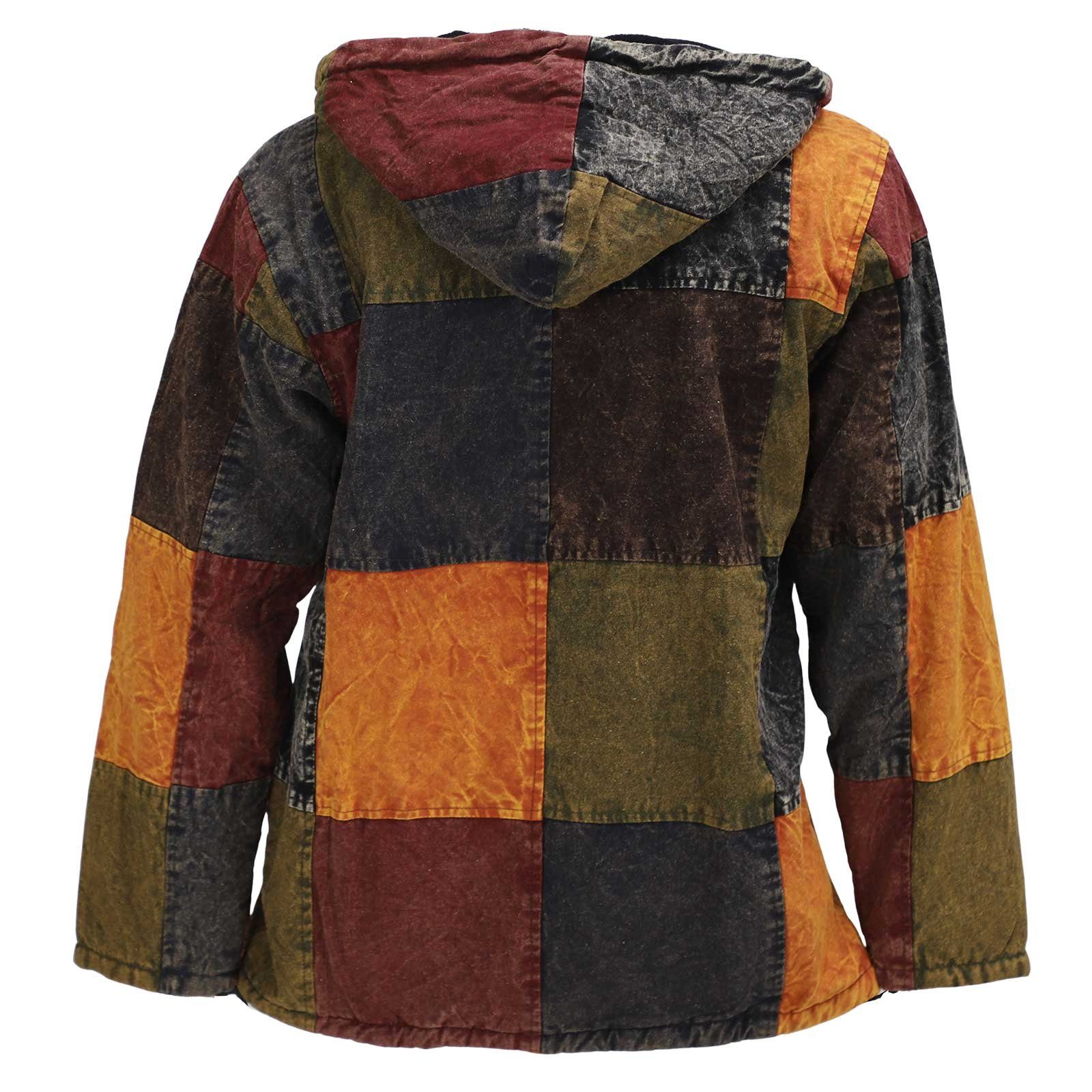 KUNST UND MAGIE Kapuzenfleecejacke Patchwork Jacke günstig online kaufen