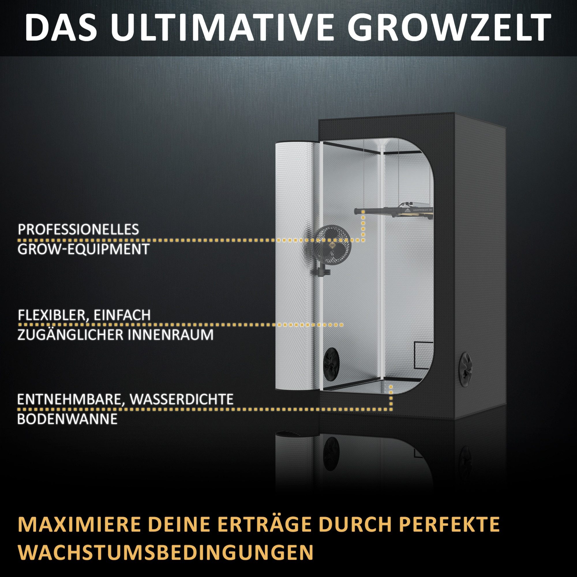 THE HOOKAH Gewächshaus Ohne Sichtfenste...