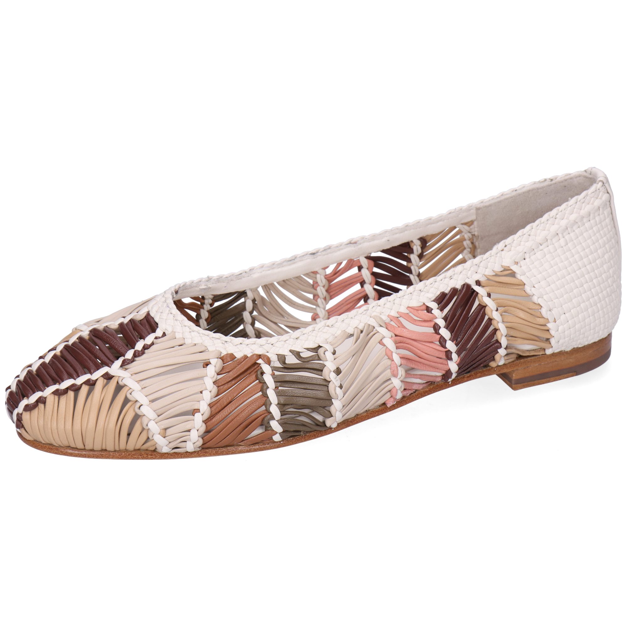 Imani 2 Leder-Geflochtene Schuhe für Damen Ballerina