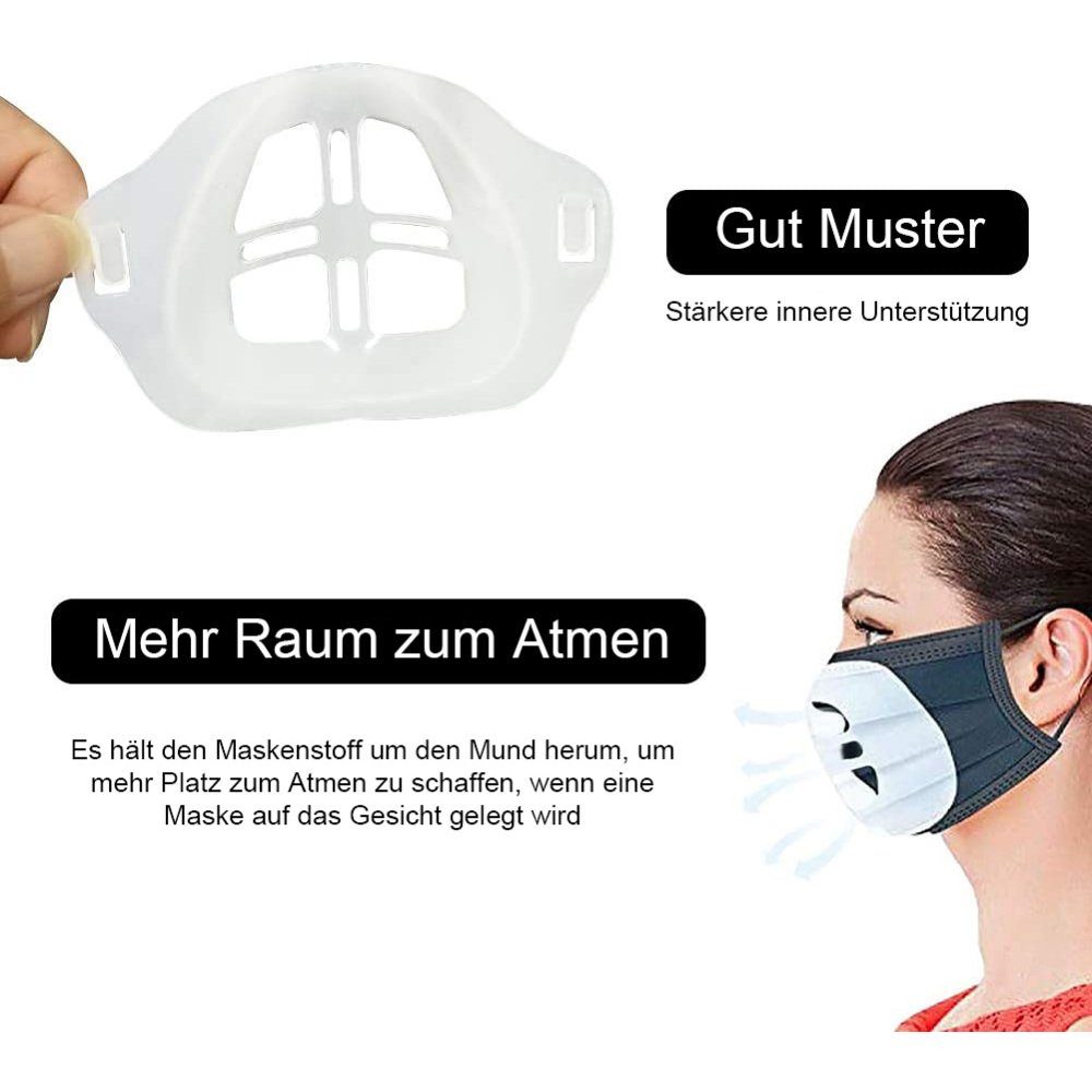 Haushalt Gesichtspflege Jormftte Augenmaske 3D Maskenhalter, 10 Stück Maskenhülle Silikon Schutzhülle, komfortabler Lippenstift 