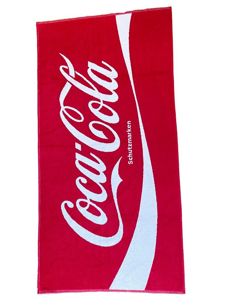 COCA COLA Badetuch Original Coca Cola Strandtuch, 100 % Baumwolle, schnell trocknend, saugfähig, und strapazierfähig