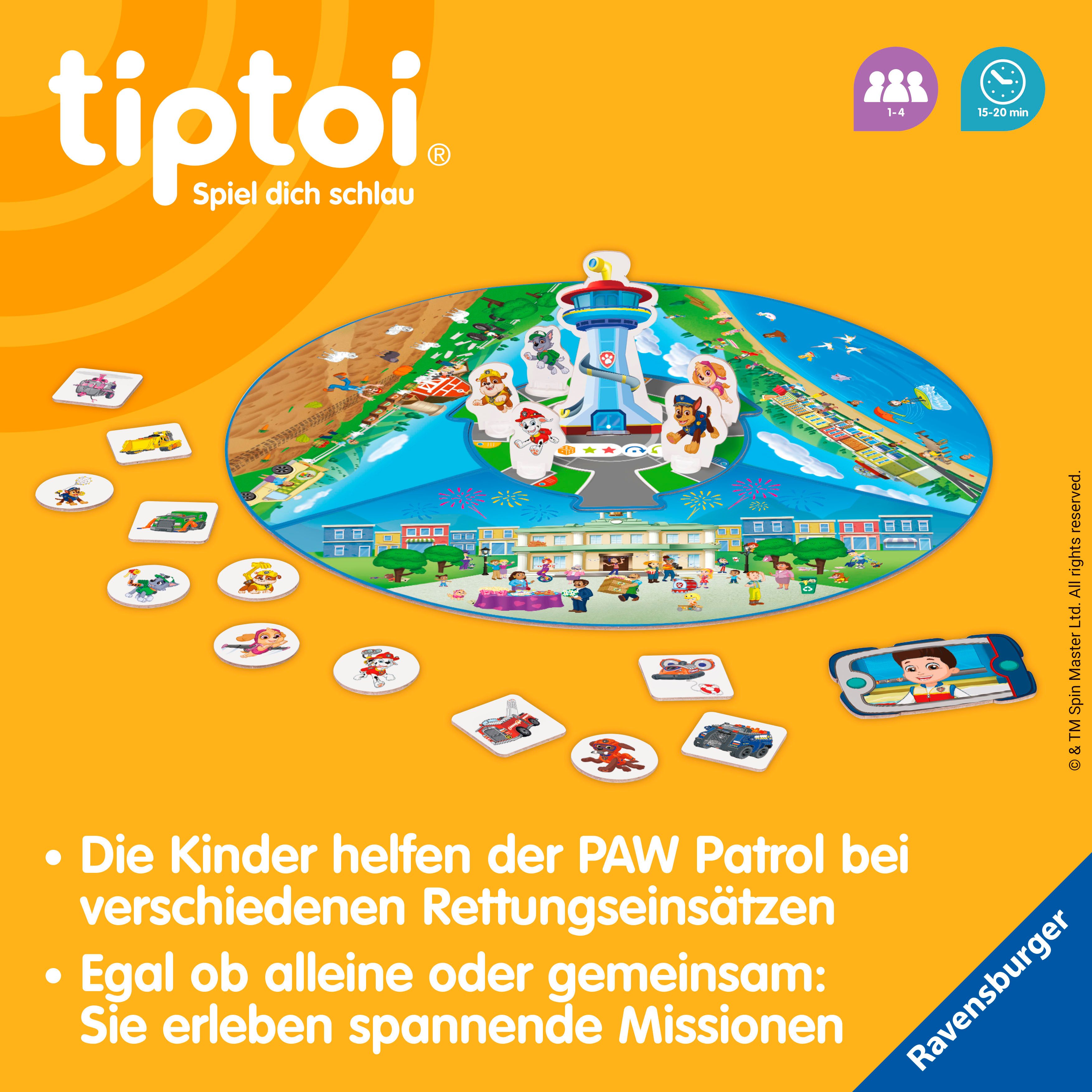Ravensburger Spiel tiptoi® PAW Patrol Rettungseinsatz, Kinderspiel, Made in Europe