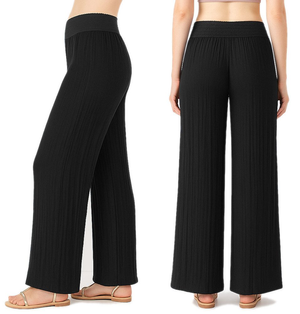 dy_mode Palazzohose Damen Palazzohose Weite Freizeithose mit Gummibund Unif günstig online kaufen