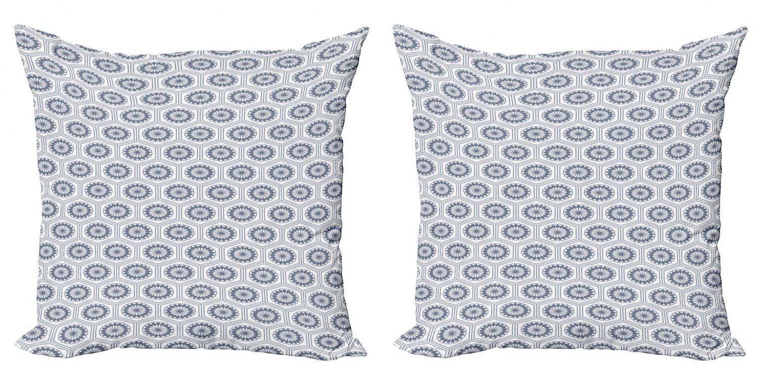 Kissenbezüge Modern Accent Doppelseitiger Digitaldruck, Abakuhaus (2 Stück), Geometrisch Kikko Muster Asian | Kissenbezüge