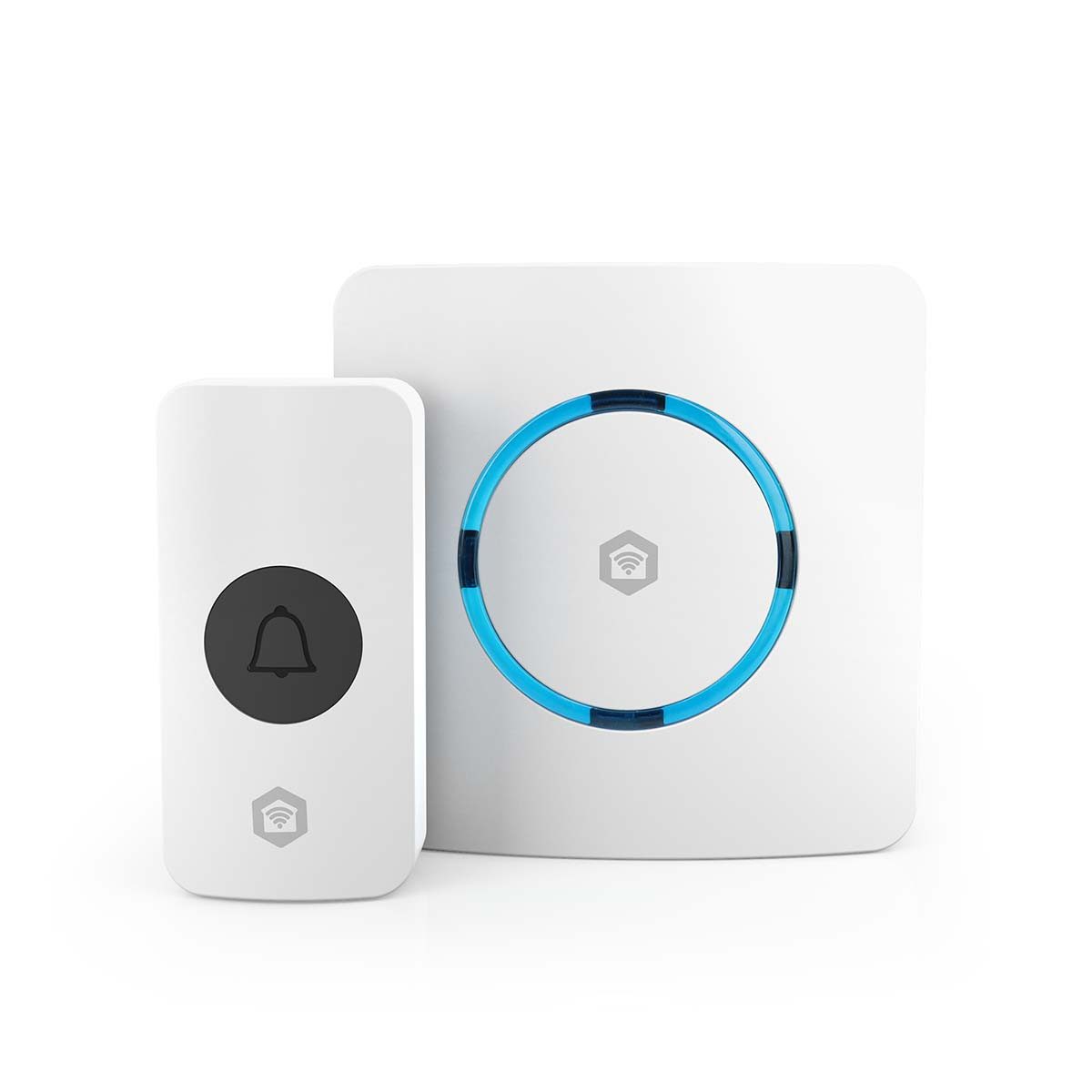 Nedis Smart Home Türklingel WIFIDB11CWT (1-tlg., Wi-Fi, 60 Melodien, anpassbare Alarme für Ihr Zuhause und Sicherheit)