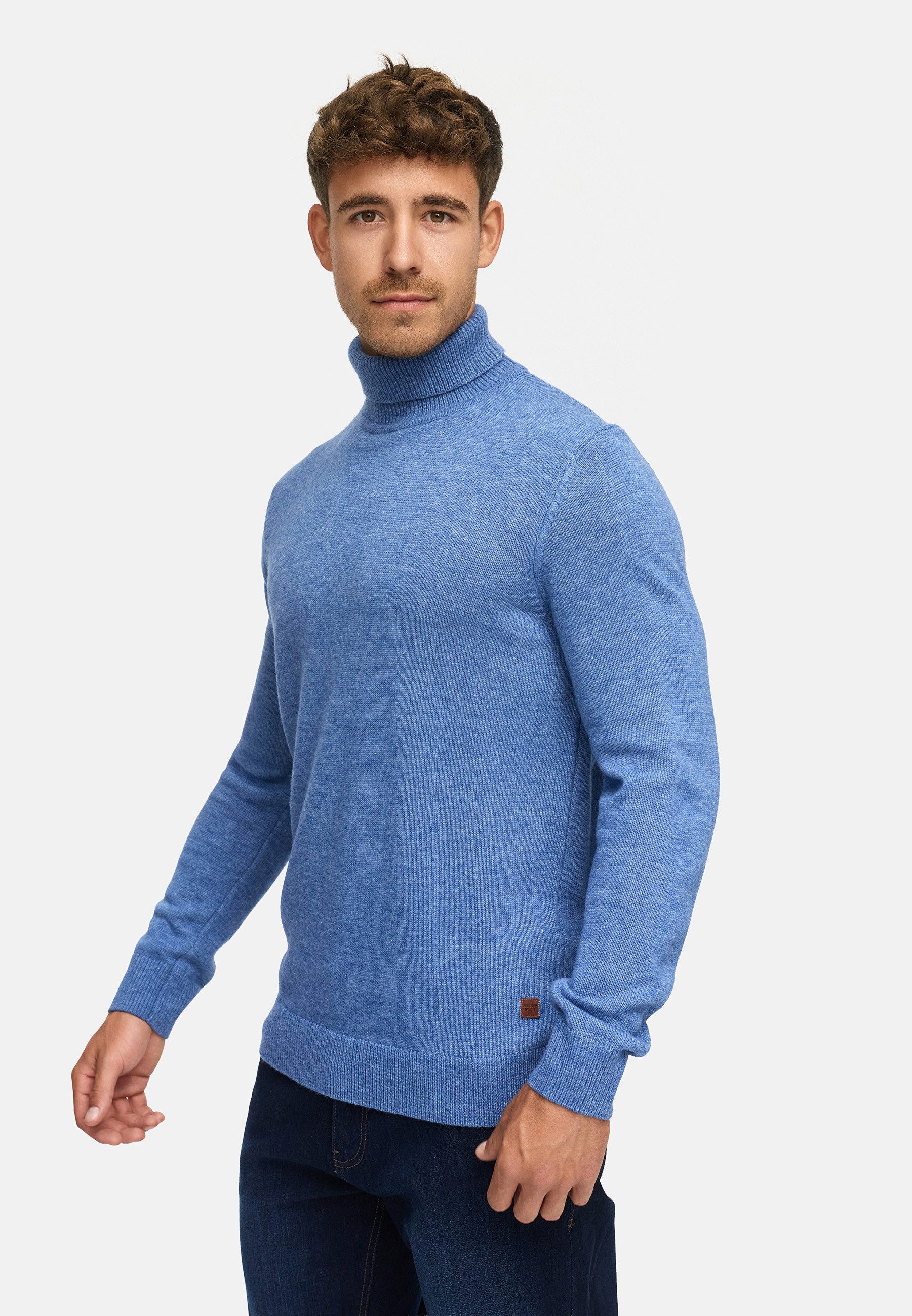 Indicode Strickpullover Herren INMargous Roll Pullover Herrenpullover Klassischer Herren Rollkragenpullover
