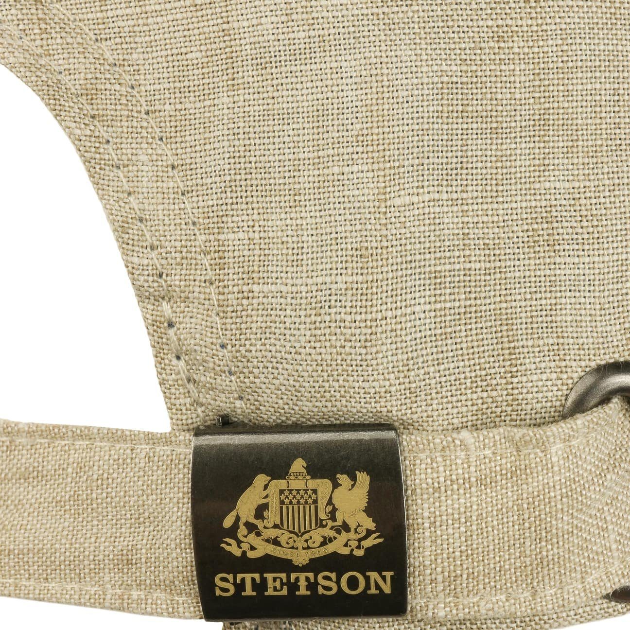 Stetson Baseball Cap (1-St) Metallschnalle Leinencap beige-meliert
