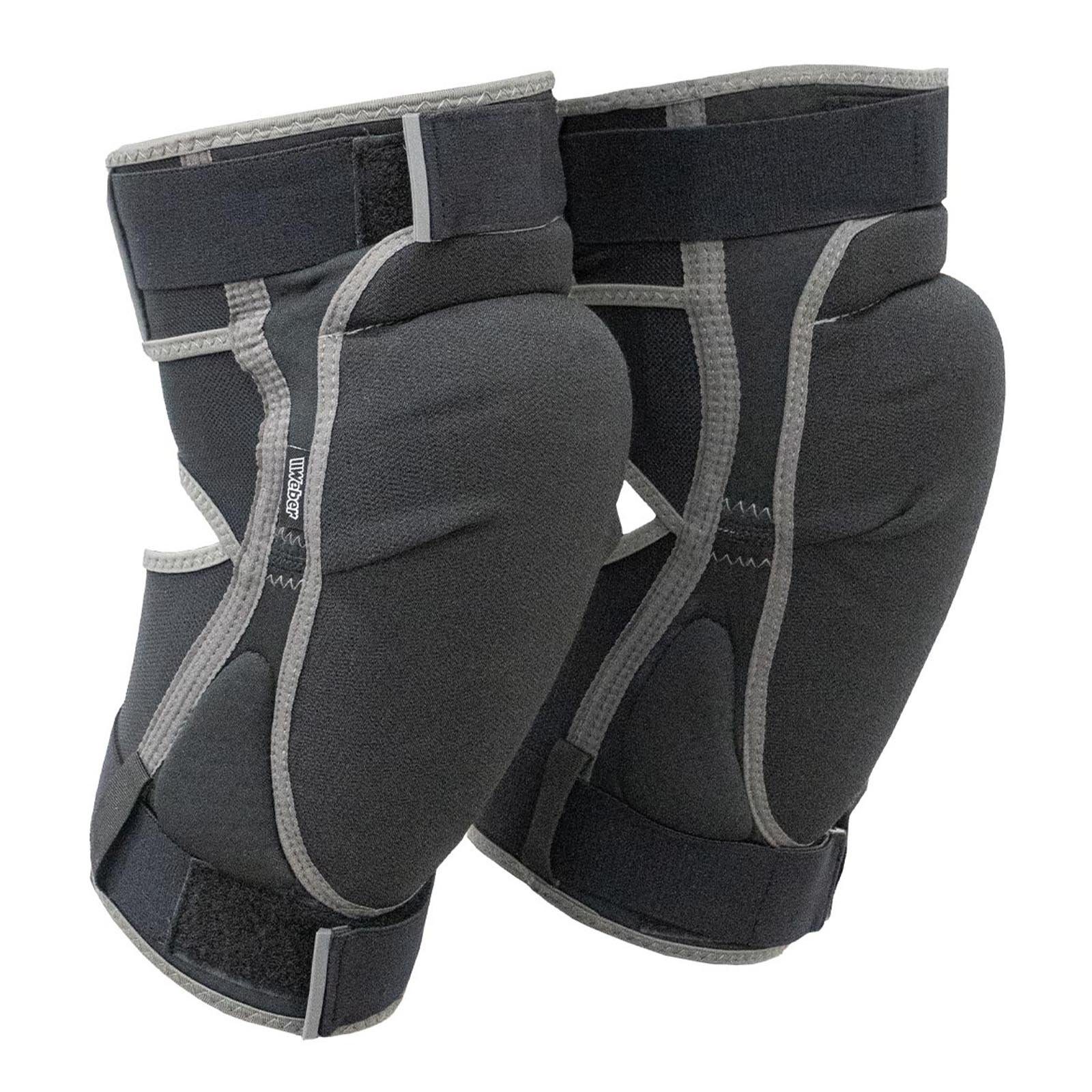 Weber GmbH Knieprotektor Weber Knieprotektor schwarz M (2-tlg., zwei Weber Knieprotektoren schwarz), flexibel, Aushärtung bei Aufprall, wiederverwendbar