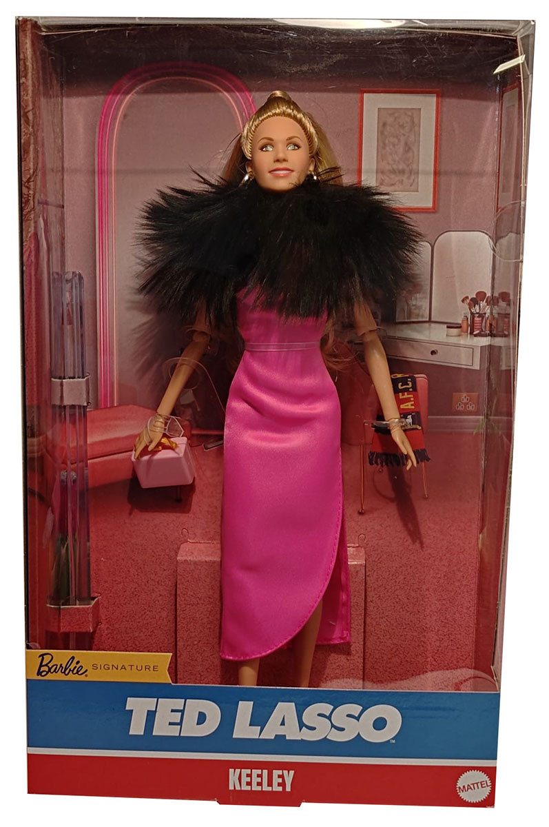 Barbie Stehpuppe Barbie Signature Puppe Ted Lasso Keeley mit Seidenkleid, High Heels