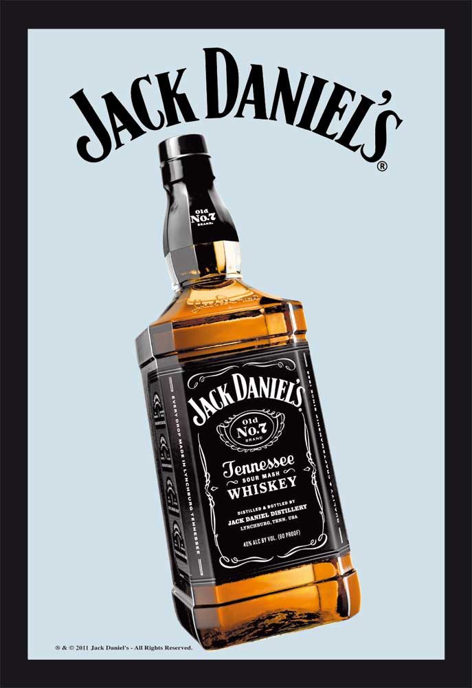 Dekospiegel KS10 Jack Daniels - Flasche 2 - Bedruckter Spiegel