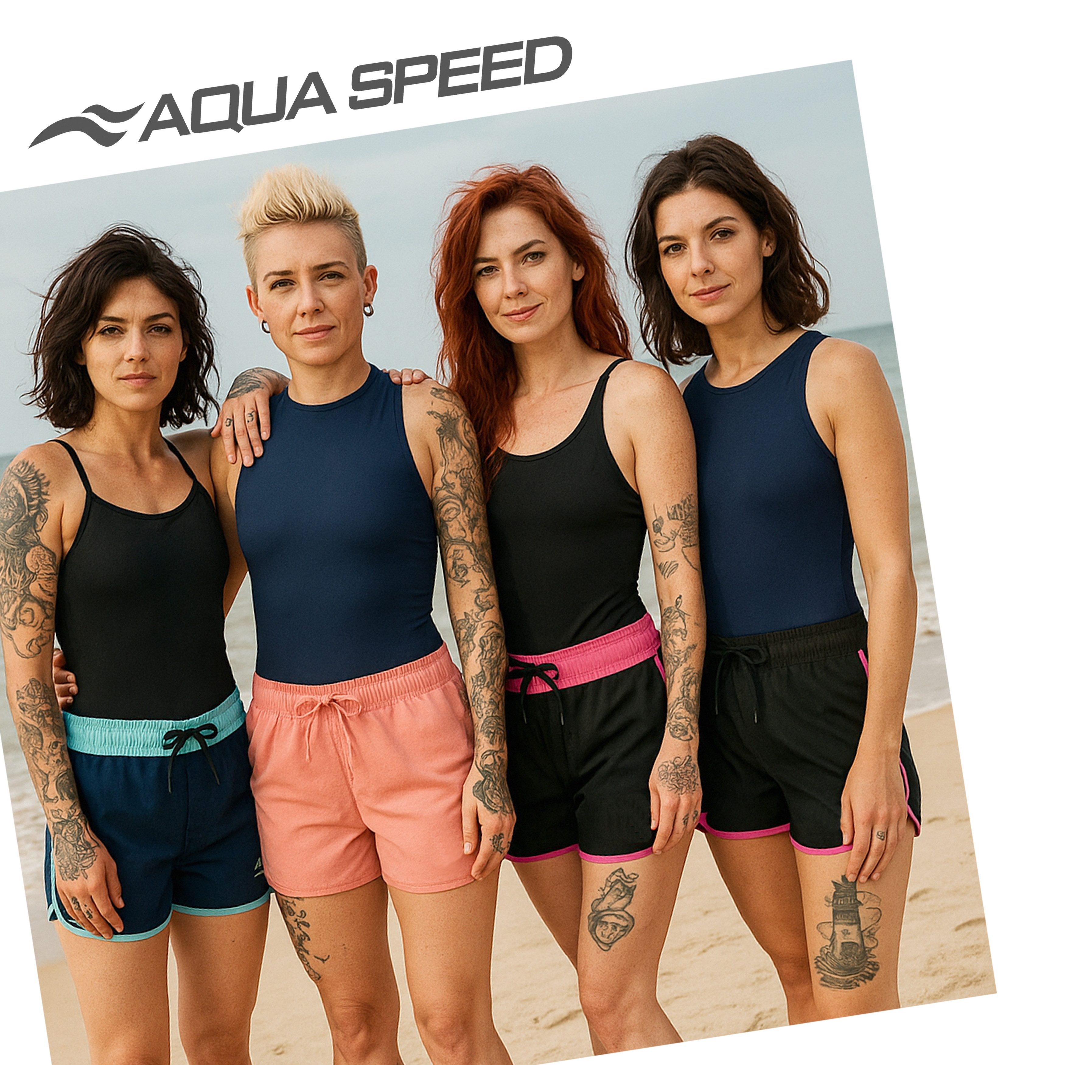 Aqua Speed Boardshorts (Badehose – atmungsaktiv, pflegeleicht & schnell trocken) Navy M – bequem, atmungsaktiv & ideal für den Sommerurlaub