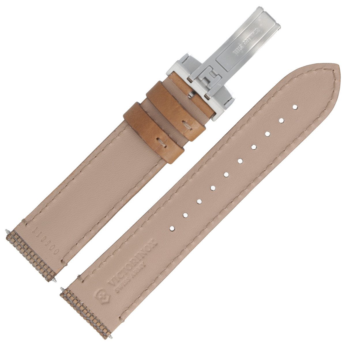Victorinox Uhrenarmband 21mm Leder Taupe 21 mm Muster 5811