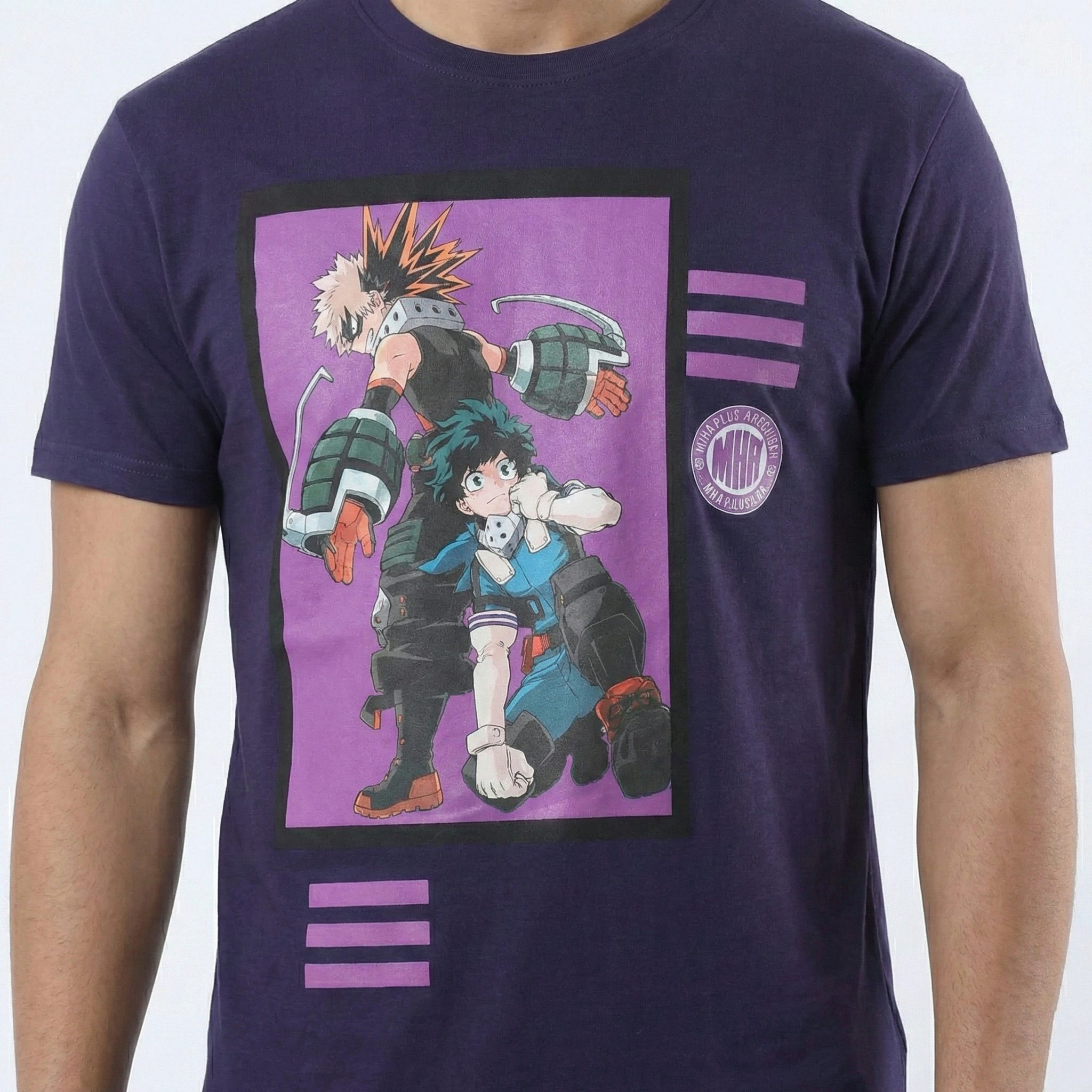 MY HERO ACADEMIA Print-Shirt Anime My Hero Academia Herren Kurzarm T-Shirt Shirt Gr. XS-XL 100% Baumwolle
