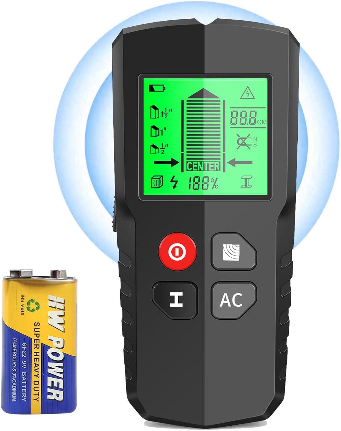 EXTSUD Metalldetektor Leitungsfinder Leitungssucher Wand Kabelfinder Leitungssuchgerät, Ortungsgerät, Wanddetektor, Messgerät, Wand Scanner Detektor