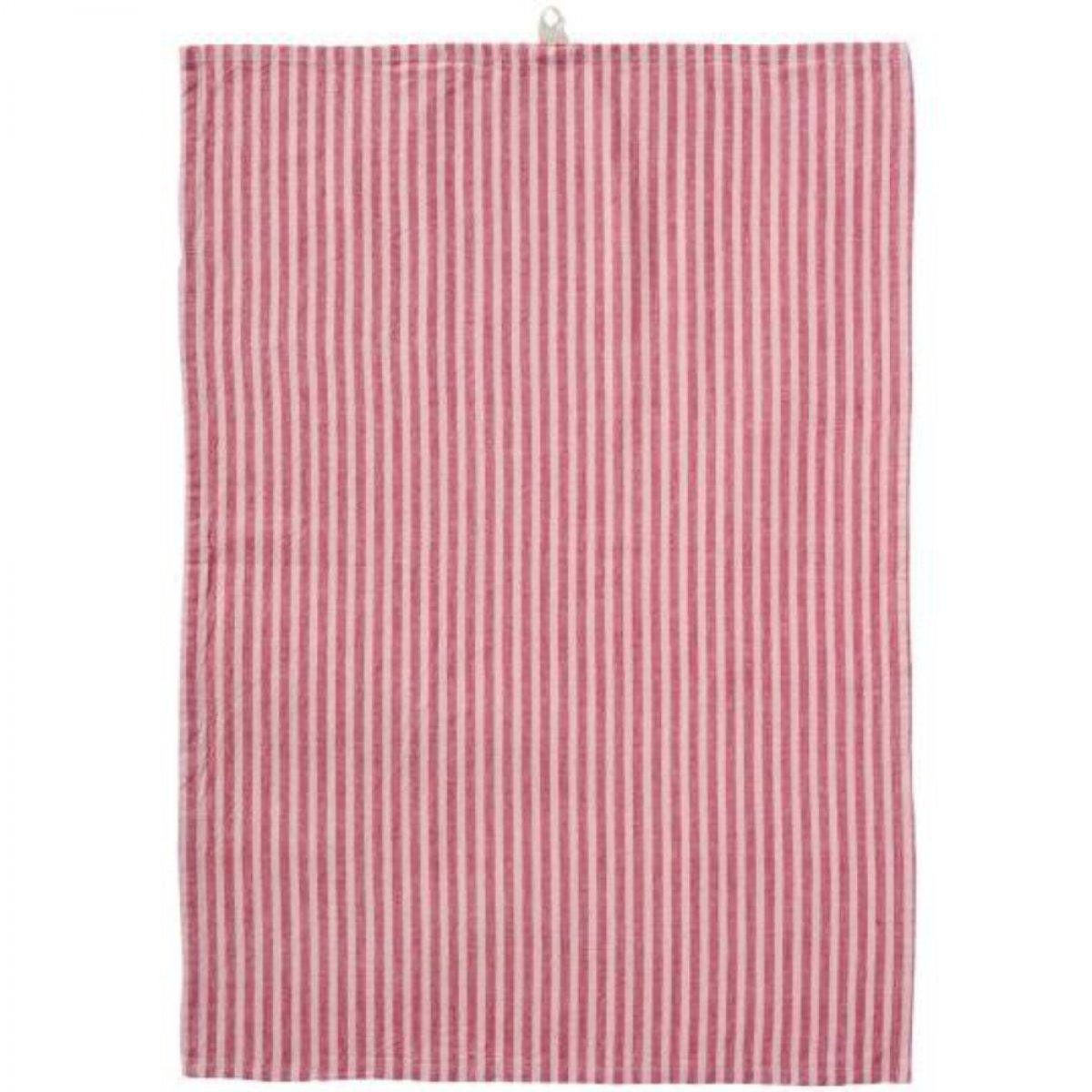 Ib Laursen Geschirrtuch Ib Laursen Geschirrtuch Linea Gestreift Hellrosa Himbeer (50x70cm)