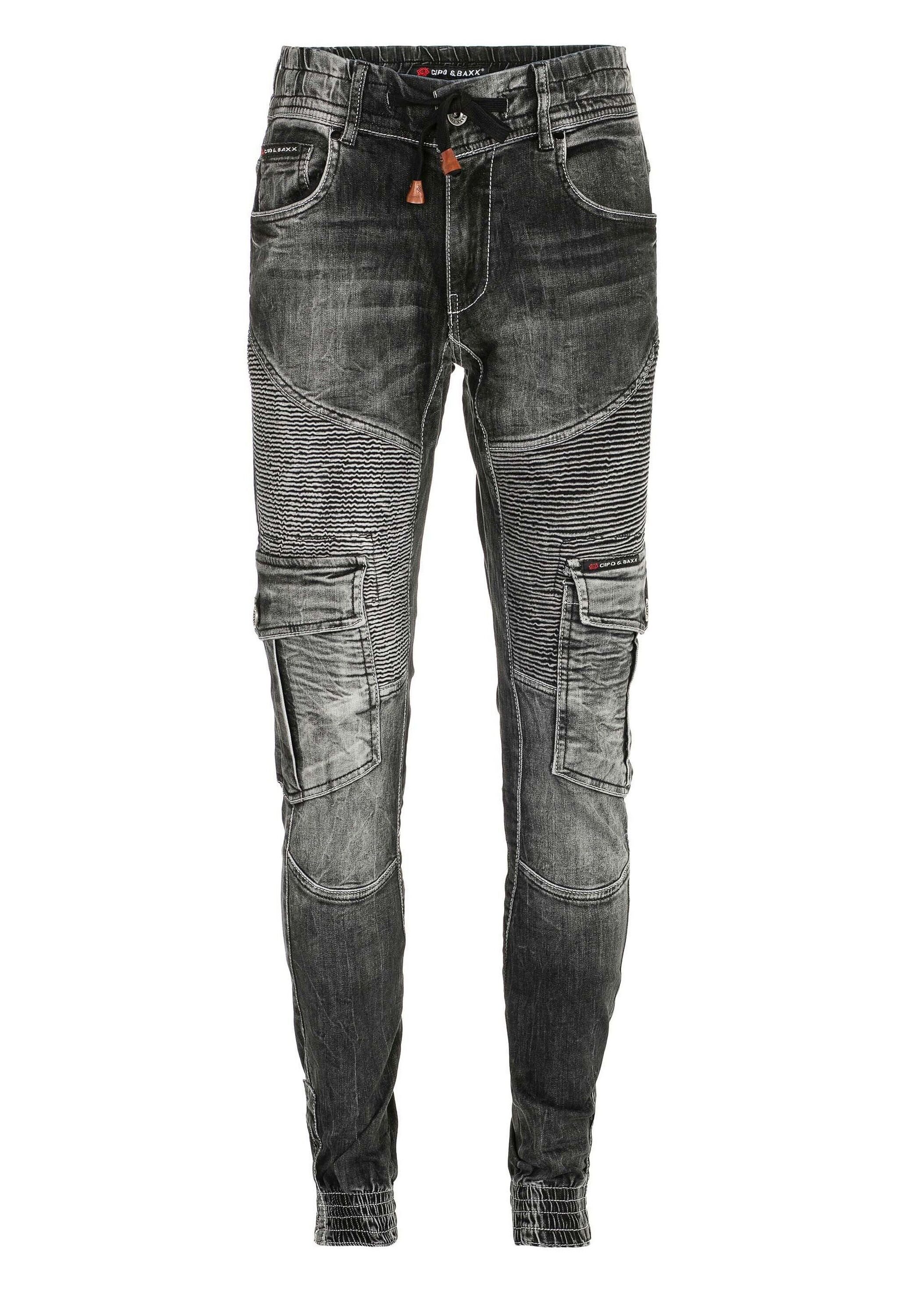 Cipo & Baxx Cargojeans Jeans mit elastischen Bündchen am Saum, CD-446 günstig online kaufen