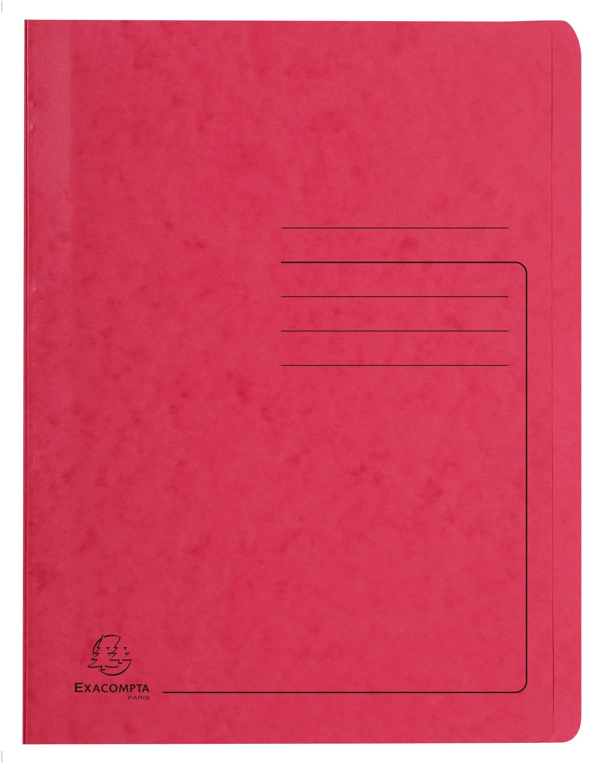 EXACOMPTA Organisationsmappe 25x Schnellhefter aus Colorspan 355g/m2, A4 - Rot - 39995E, Schnellhefter Ösenhefter Einhakhefter