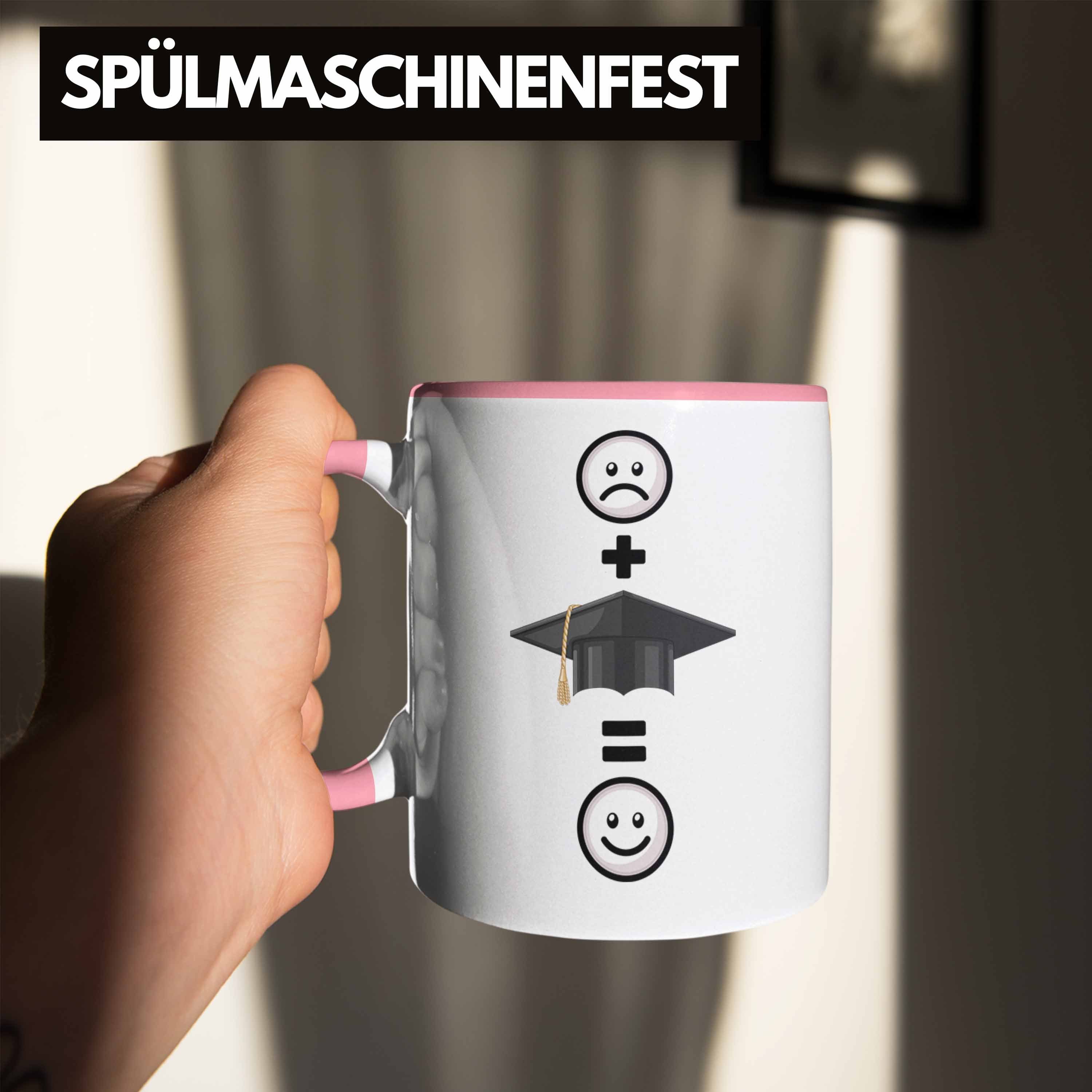 Trendation Tasse Tasse Abitur Geschenk Rosa Bestandene Abschluss Bacherlor Maste für Prüfung