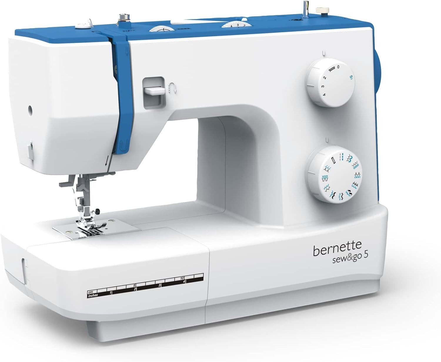Bernette Freiarm-Nähmaschine sew&go 5, 23 Programme, Einfädelautomatik, Stichlänge,Stichbreite, Nähfußdruck einstellbar