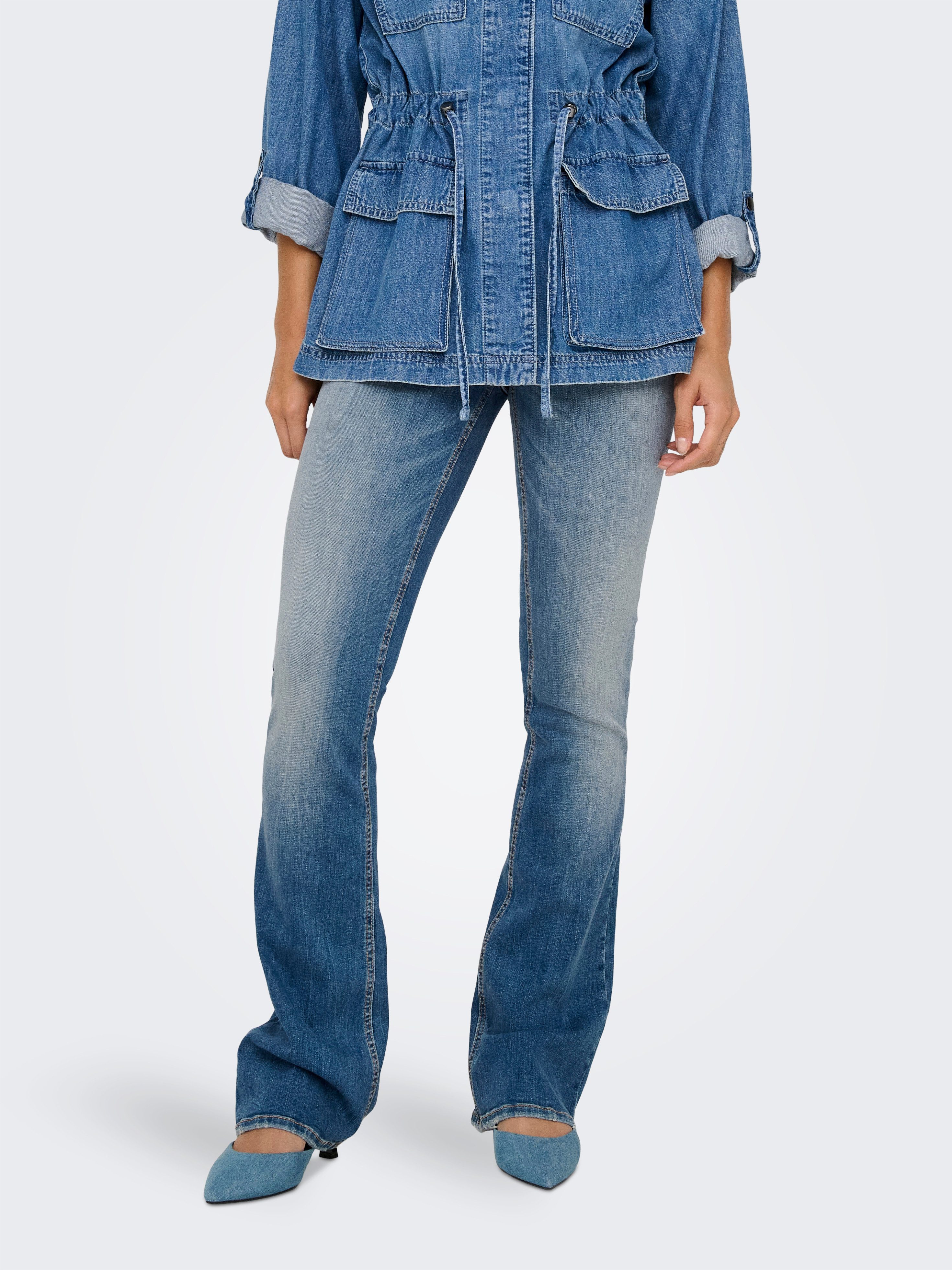 ONLY Bootcut-Jeans ONLBLUSH MID FLARED DNM DOT741 NOOS günstig online kaufen