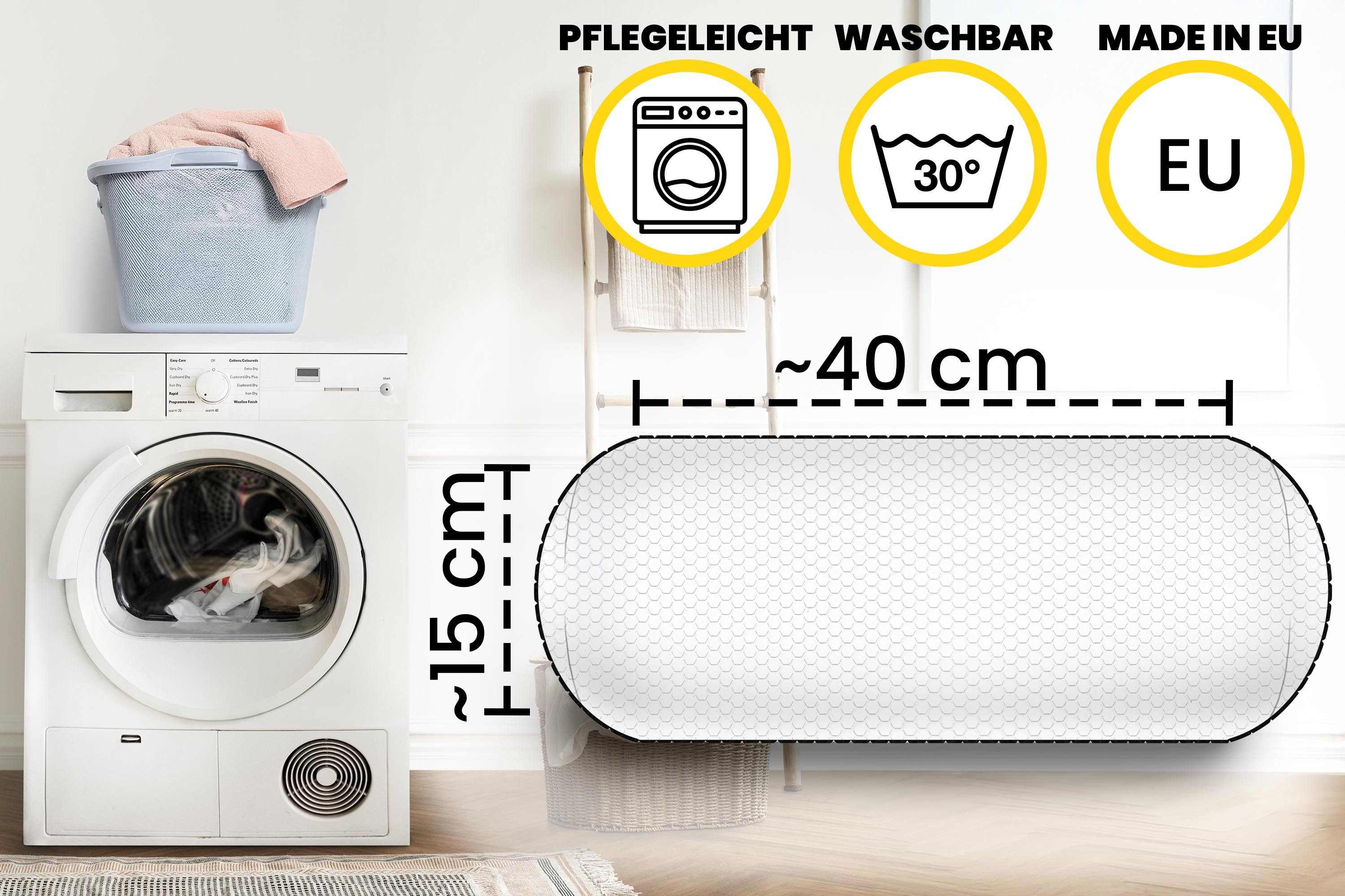 Amilian Nackenrolle 15x40 cm Nackenrollenbezug & Bettrolle - weiche Kissenrolle XXL, Kissen mit Bezug, Bettrolle mit abnehmbarem Bezug, abnehmbar, formstabil, w – Bild 4 von 5