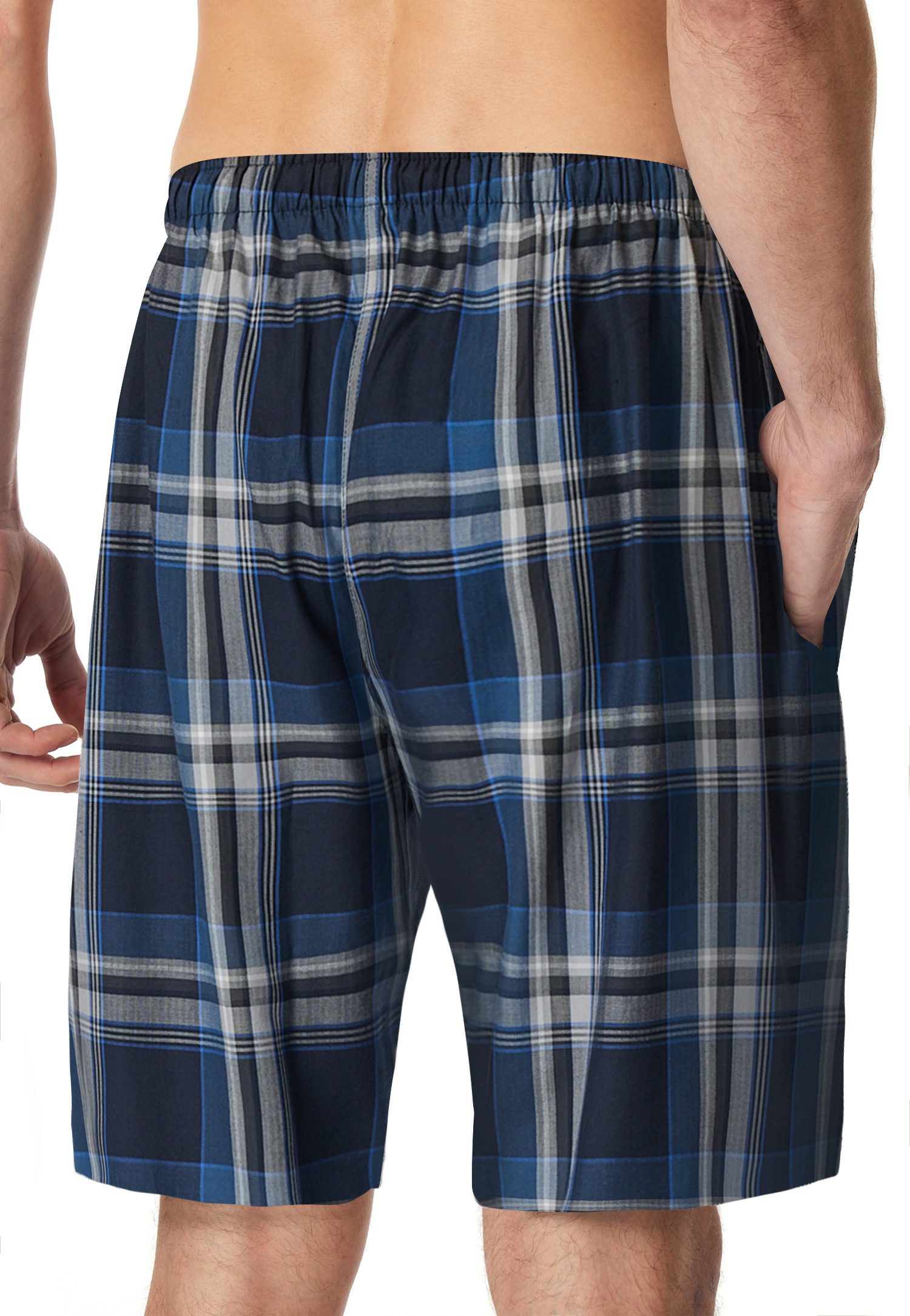 Schiesser Bermudas Mix + Relax kariert, Gummizug, Bindeband