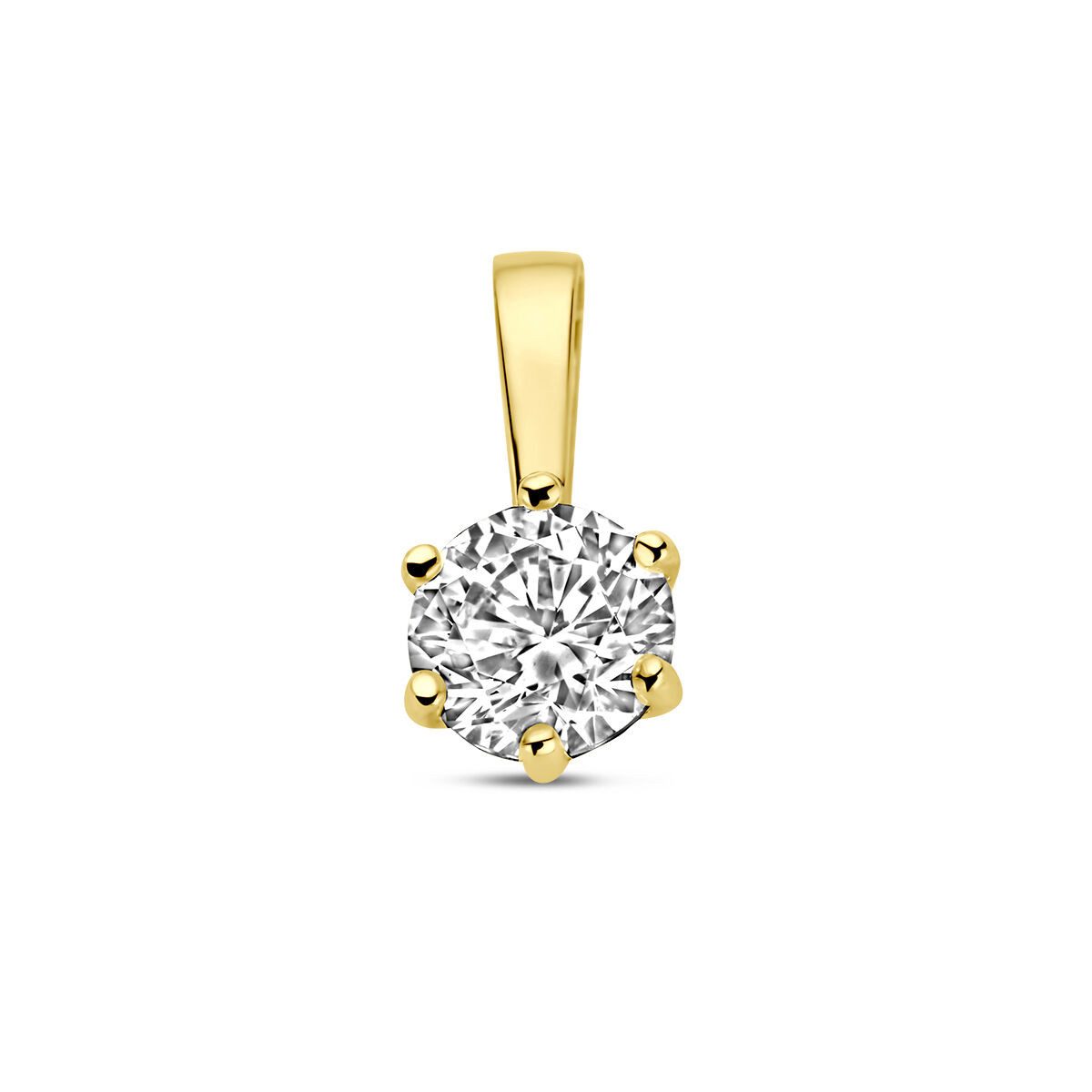 NICEANDnoble Kettenanhänger 375er Gelbgold Kettenanhänger Zirkonia rund günstig online kaufen