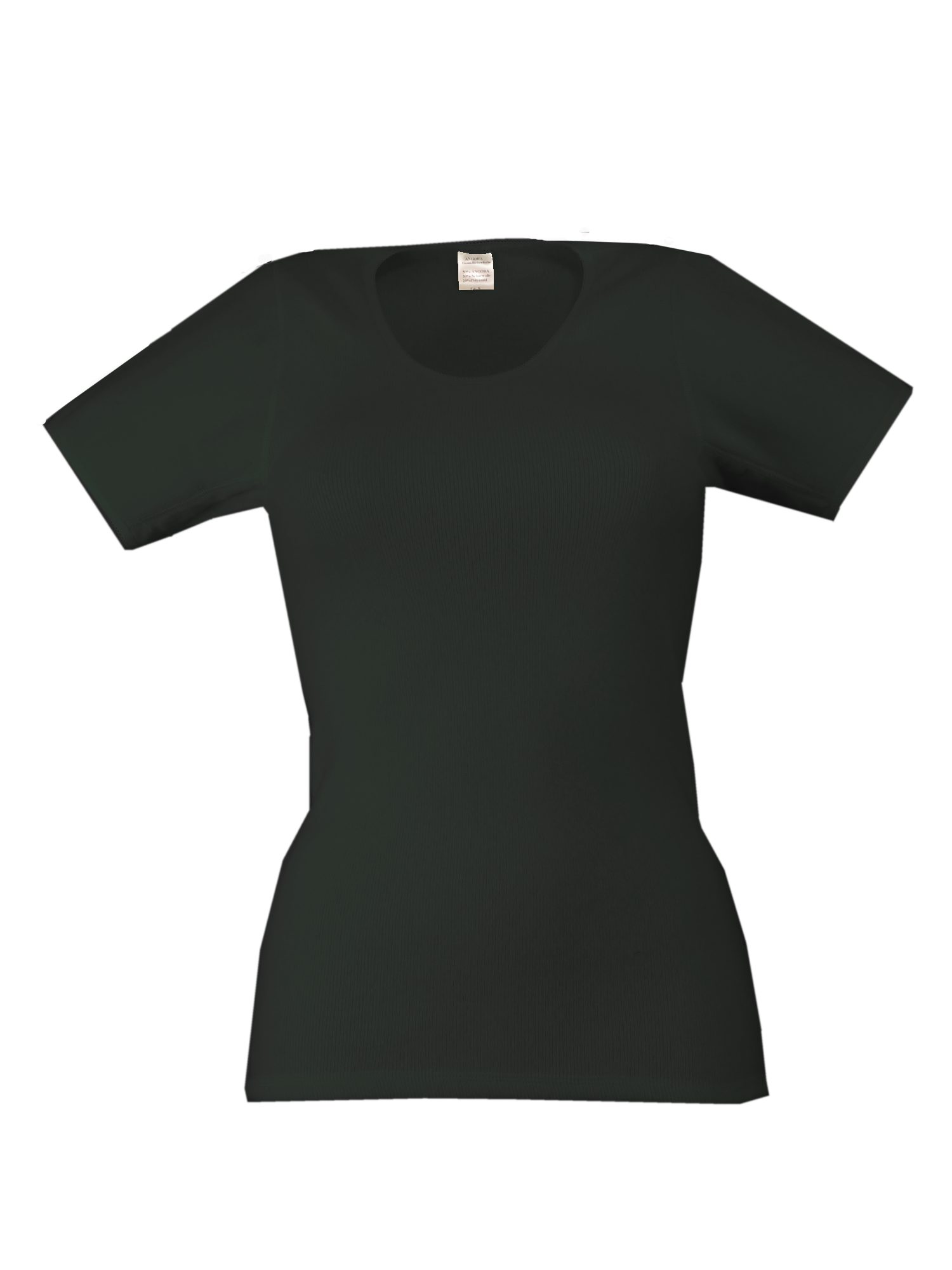 wobera NATUR Unterhemd wobera NATUR Damenunterhemd 1/2 Arm/T-Shirt mit Kaschmir&Schurwolle schwarz