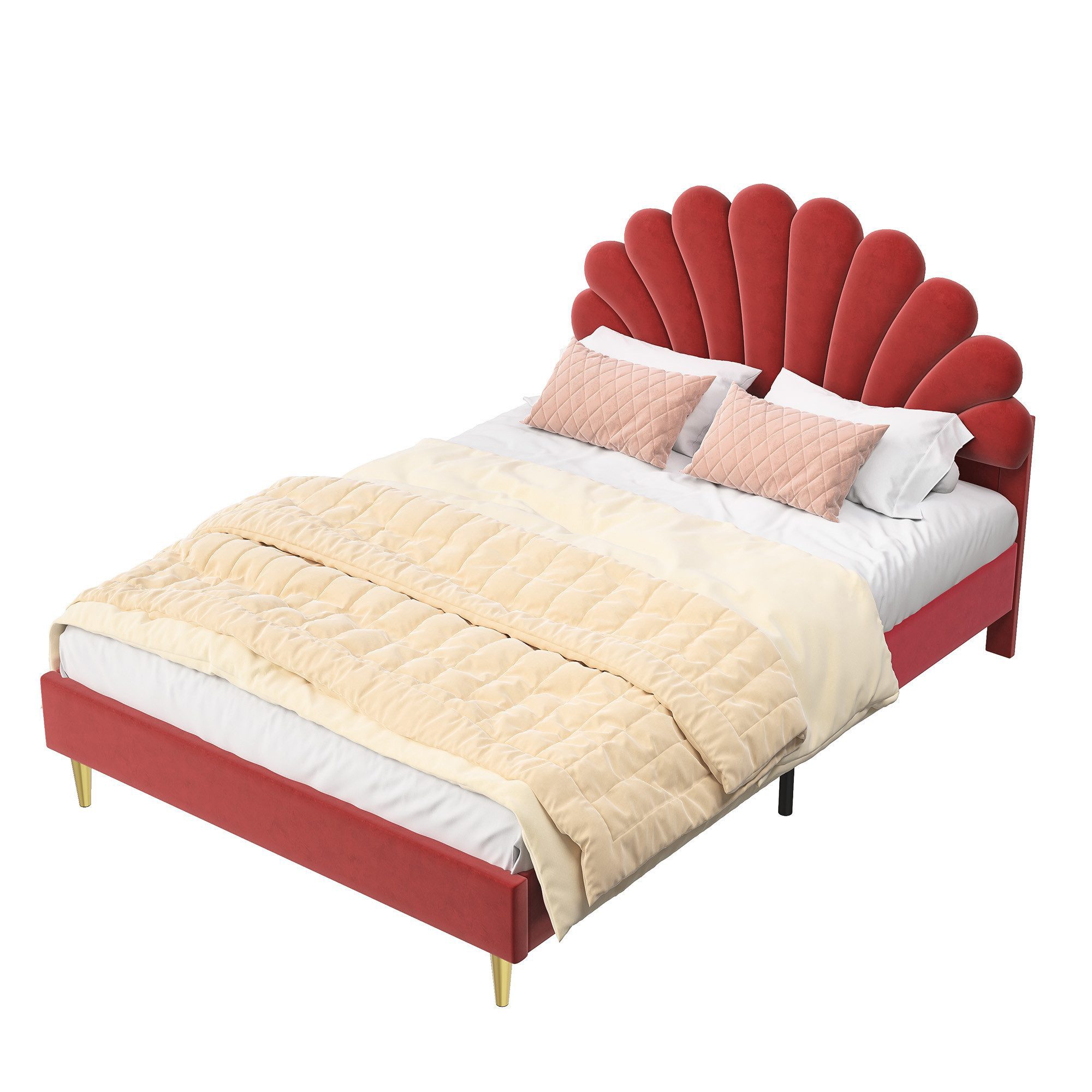 SEEZSSA Polsterbett Kinderbett Jugendbett (140x200cm Bett Doppelbett mit Bl günstig online kaufen