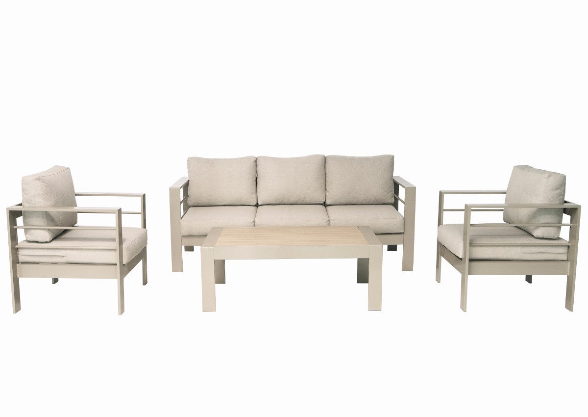 MeXo Gartenlounge-Set Gartenmöbel Set 4-5 Personen Aluminium outdoor wetter günstig online kaufen