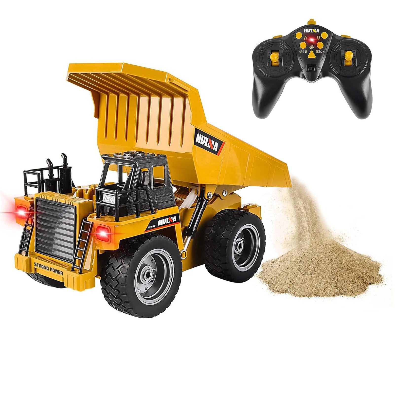 RC-Truck Rc LKW, Ferngesteuerter LKW,Baustellenfahrzeuge Kinder ab 8 9 10 11 12