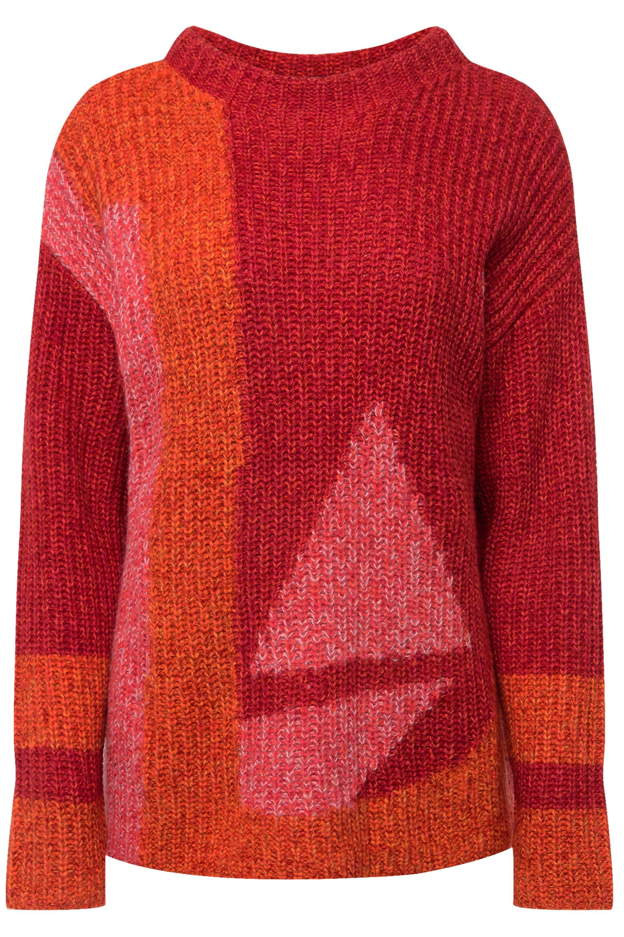 Laurasøn Troyer Jacquard Pullover Langarm Rundhals