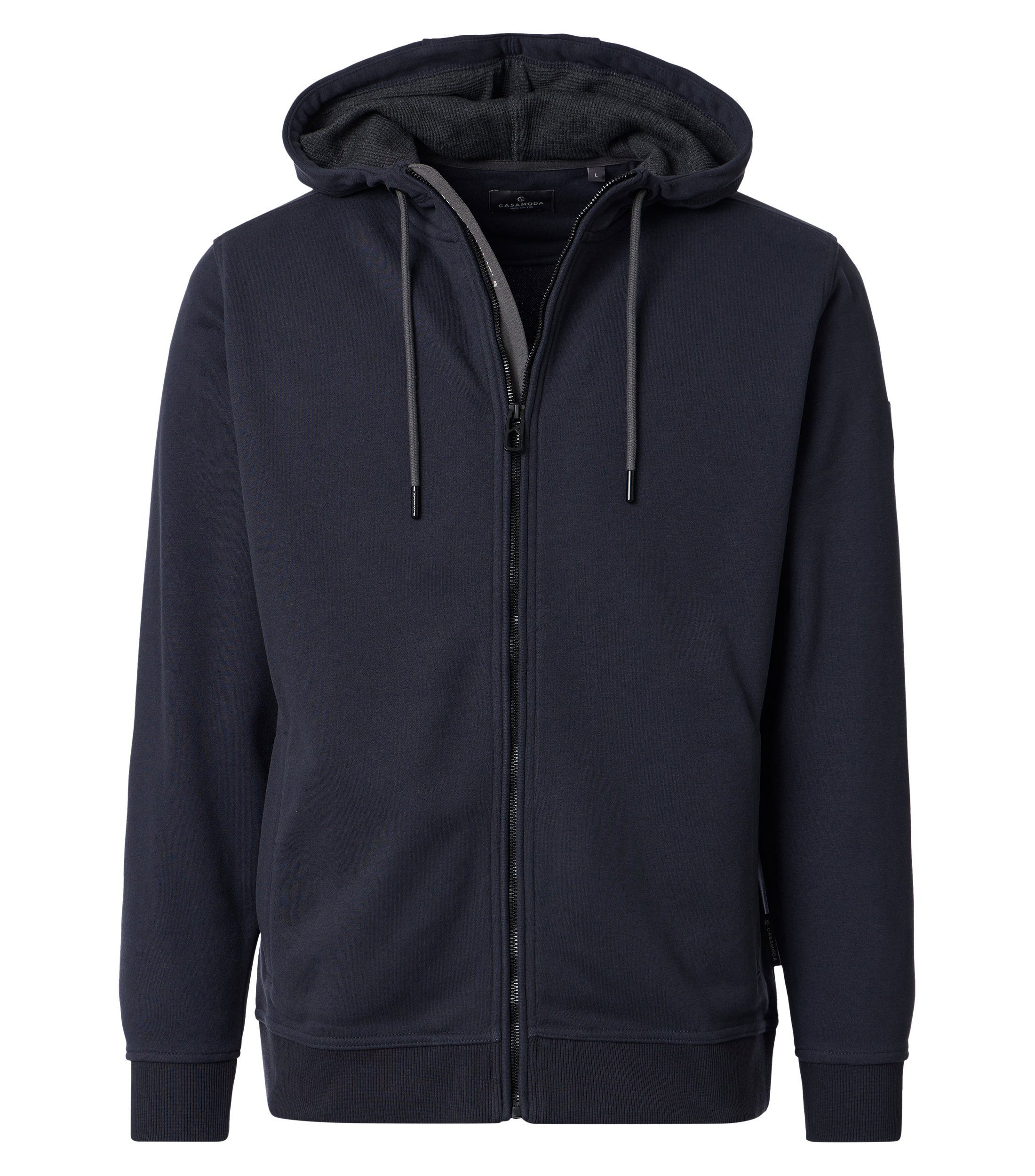 CASAMODA Kapuzensweatjacke CASAMODA Sweatjacke mit Kapuze uni