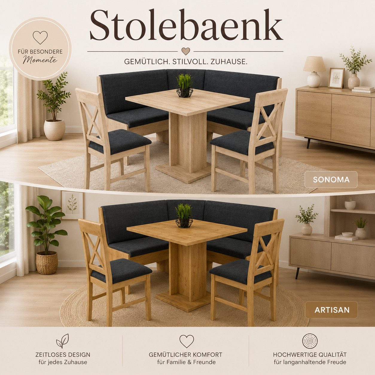 Stolebaenk Eckbankgruppe Lügde EBG LEMATI Artisan / Sonoma
