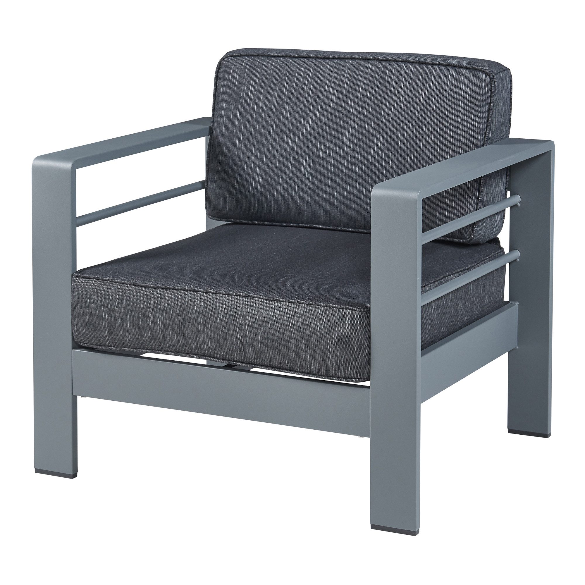 casa.pro Loungesessel, »Avise« mit Kissen Aluminium 62 x 81 x 70 cm Dunkelgrau