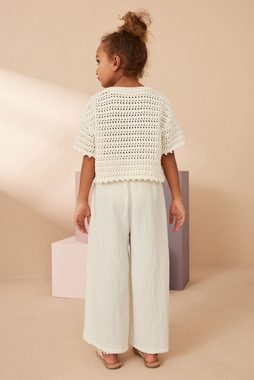 Next Marlene-Hose Jersey-Hose in Knitteroptik mit weitem Bein (1-tlg)