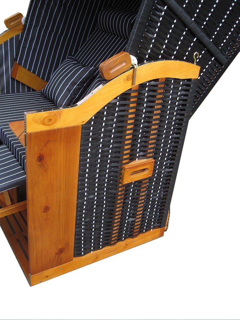 Vaiko Strandkorb Binz, BxTxH: 120x80x160 cm, Volllieger, Ostsee, (inkl. Hülle), 2-Sitzer