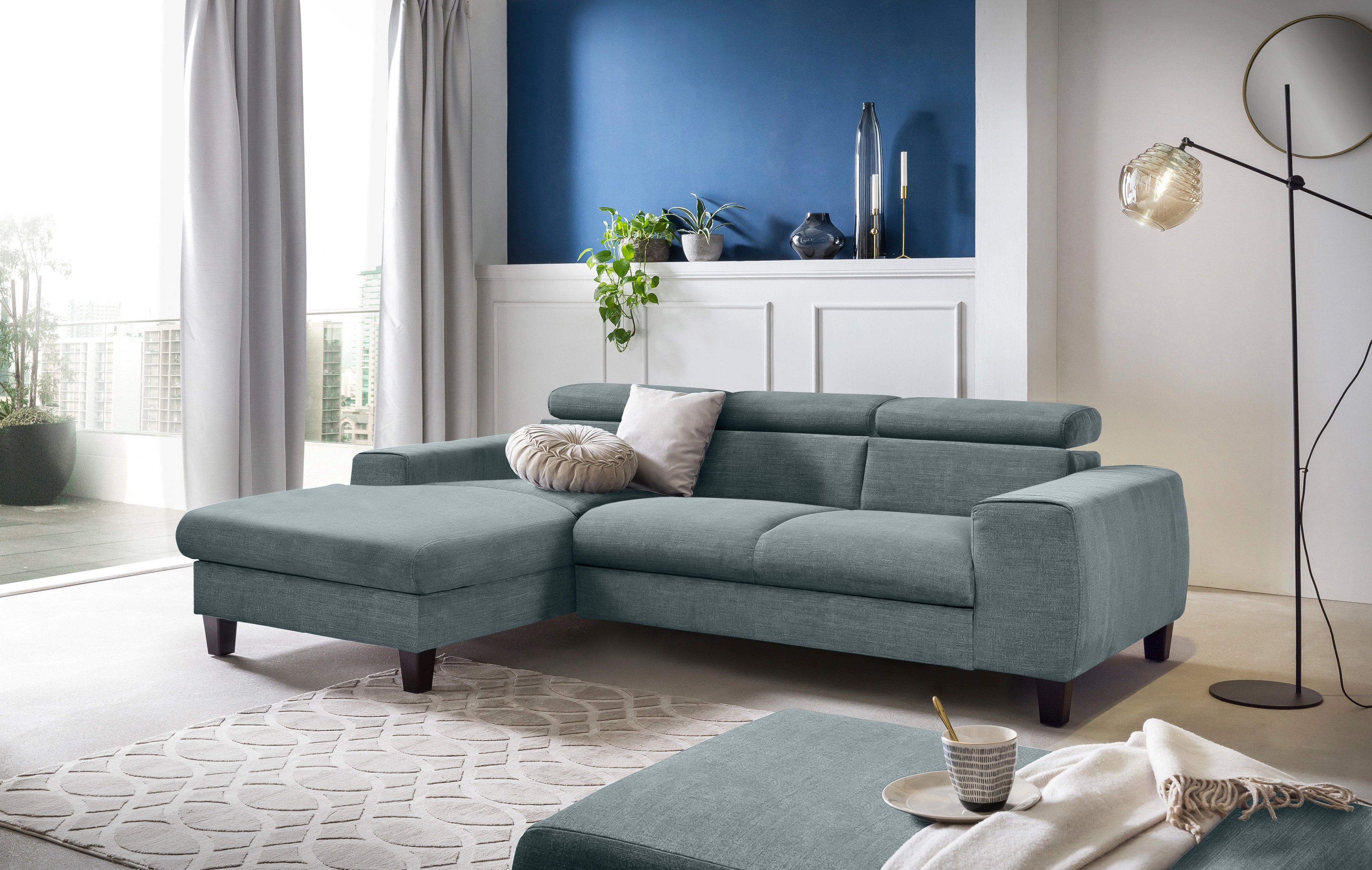 COTTA Ecksofa Morven L-Form mit Kopfteilverstellung, günstig online kaufen