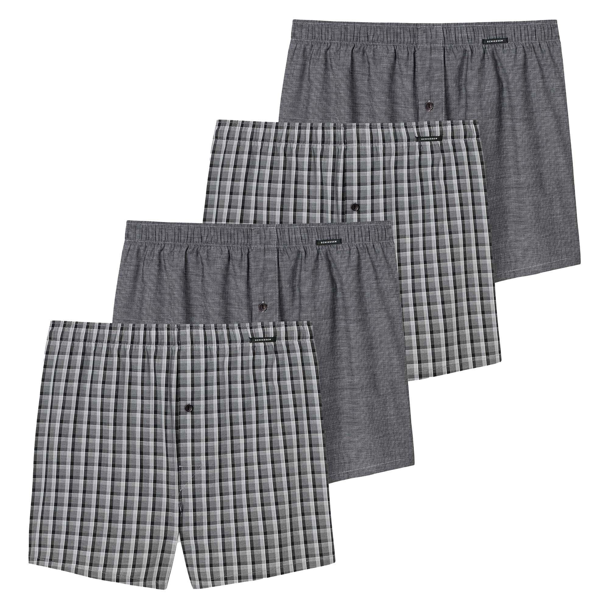 Boxershorts Herren Web-Boxershorts 4er Pack Baumwolle