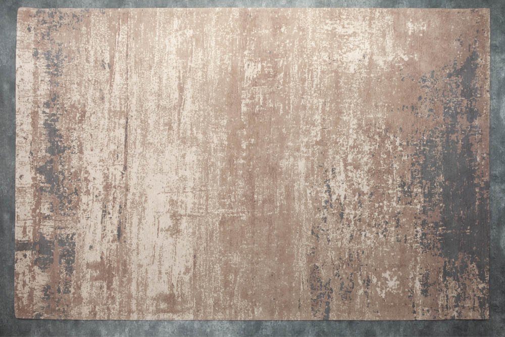Teppich MODERN ART XXL · verwaschen 10 Wohnzimmer · Baumwoll-Mischung riess-ambiente, beige, rechteckig, mm, 350x240cm / Vintage Höhe: · grau